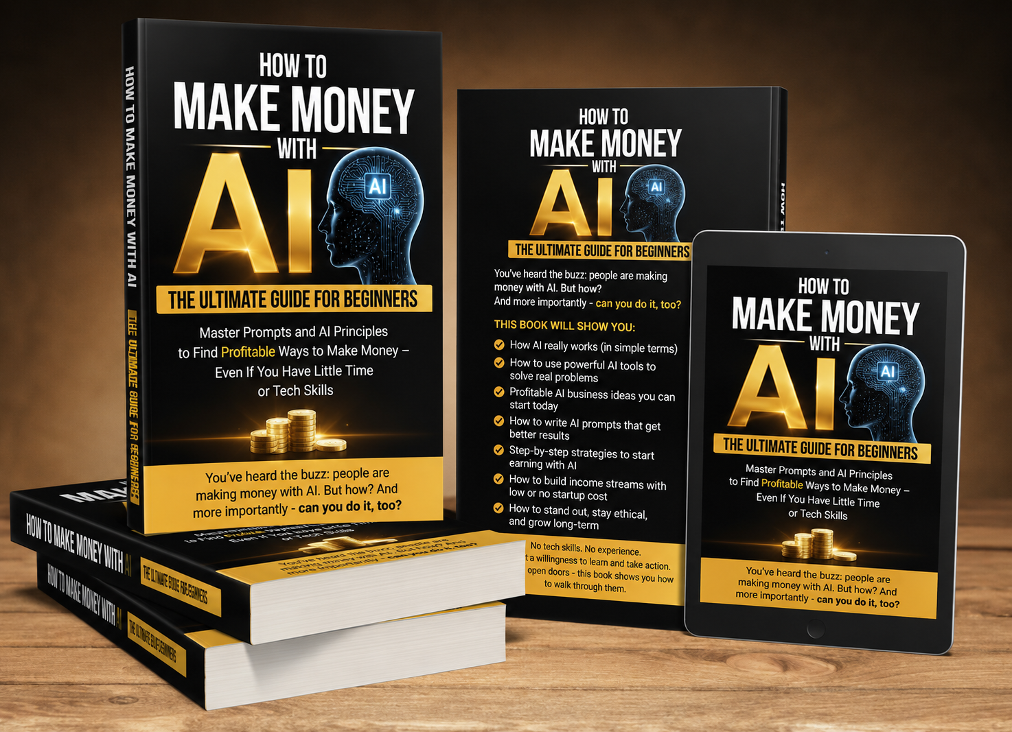 Blessed Hub Facebook ad: HOW TO MAKE MONEY WITH AI
