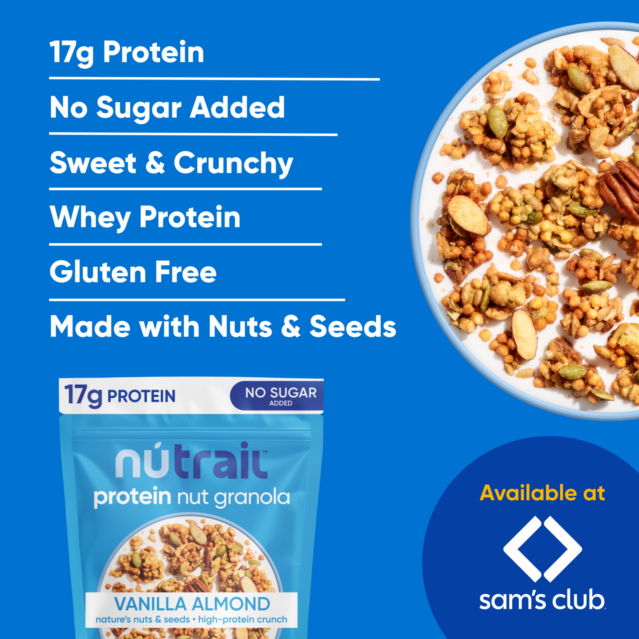 NuTrail Facebook ad: NuTrail Nut Granola at Sam's Club