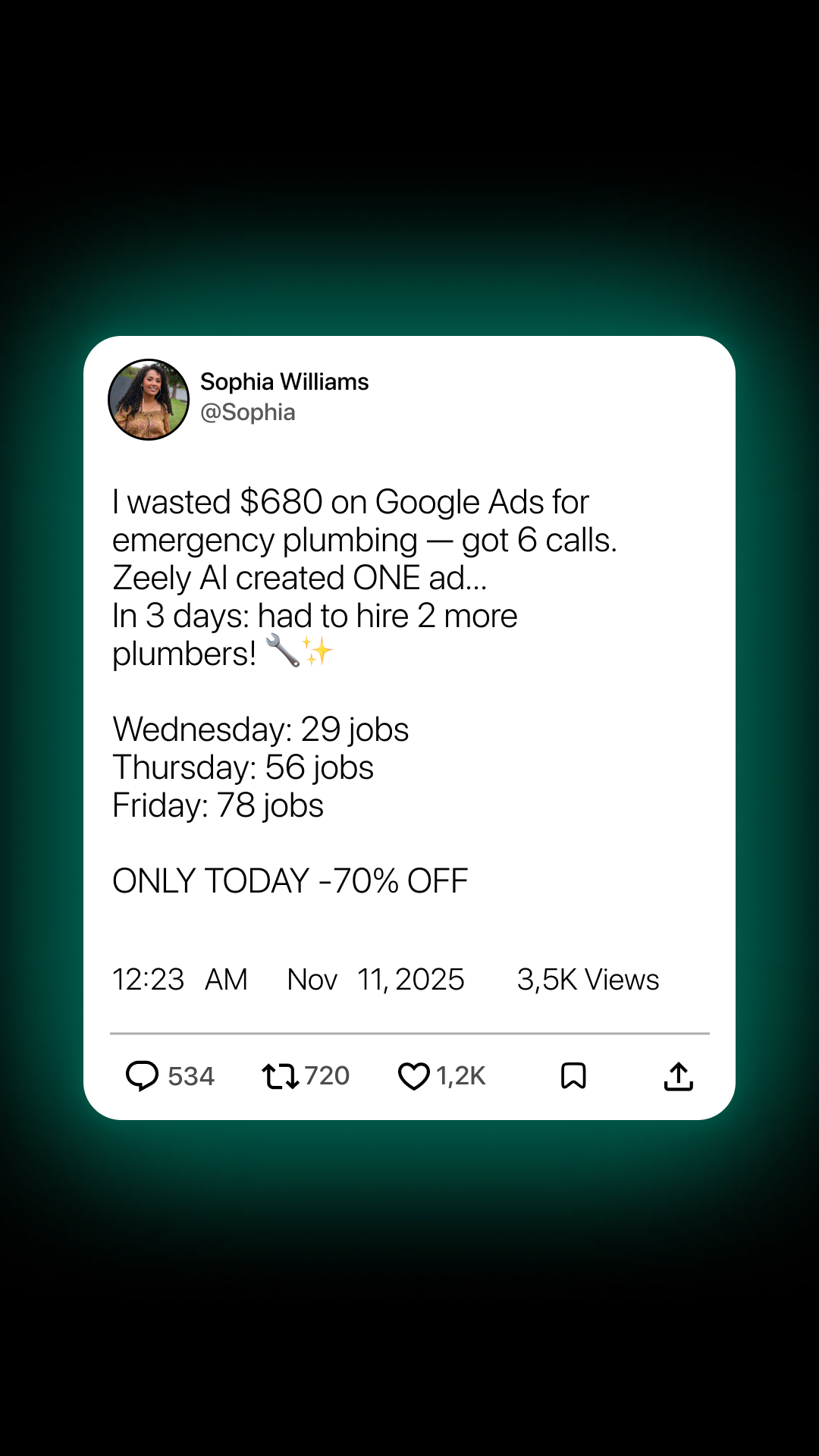 Zeely Facebook ad