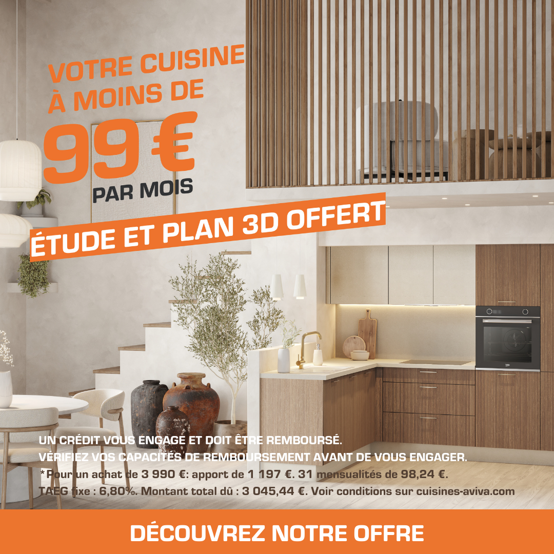 Cuisines AvivA Facebook ad: Prenez RDV dès maintenant