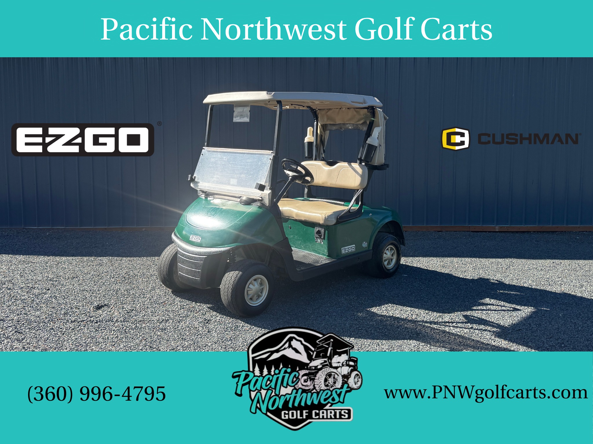 Pacific Northwest Golf Carts Facebook ad: 2018 E-Z-GO RXV Elite 56v Lithium electric golf…