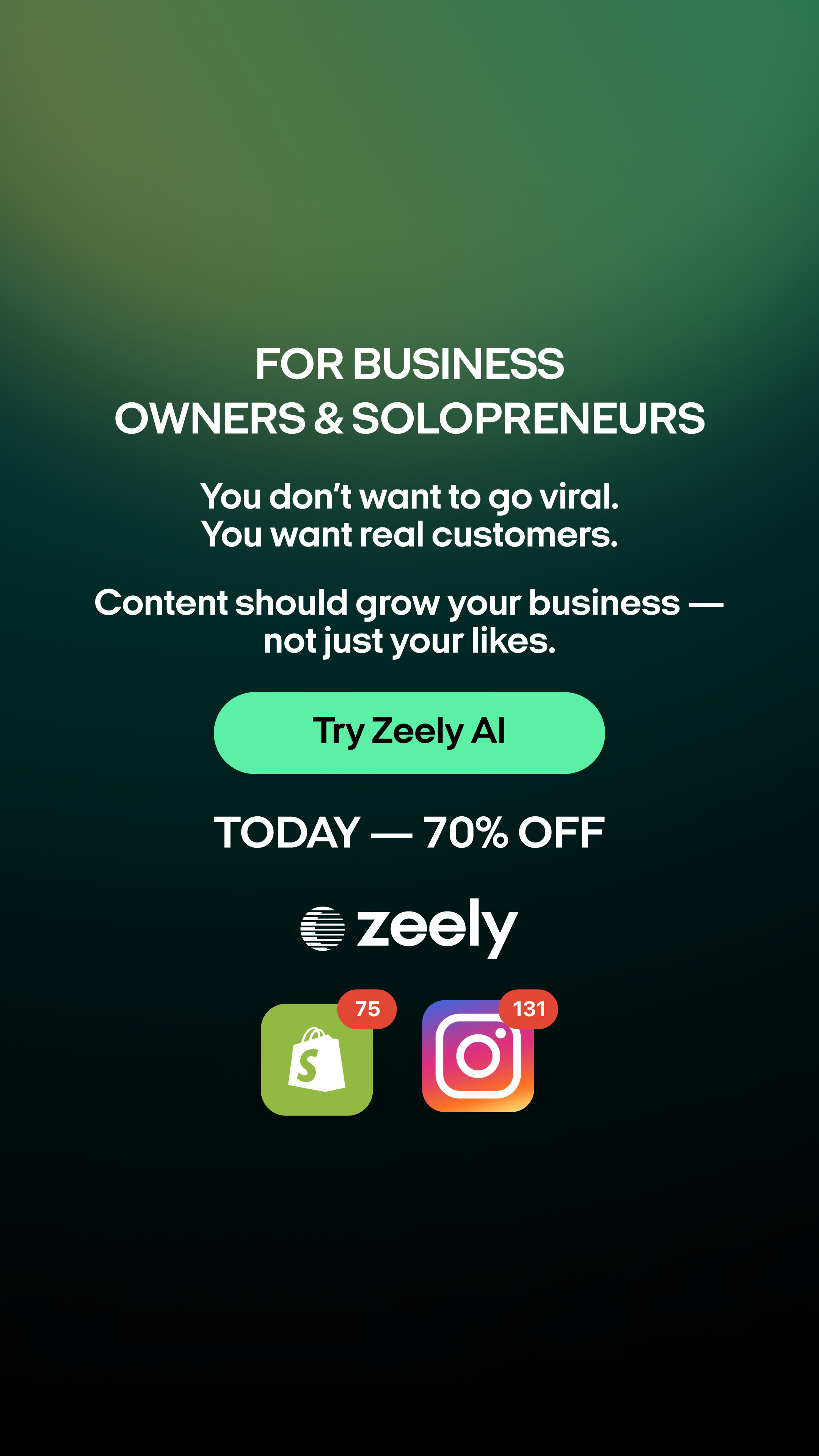 Zeely Facebook ad