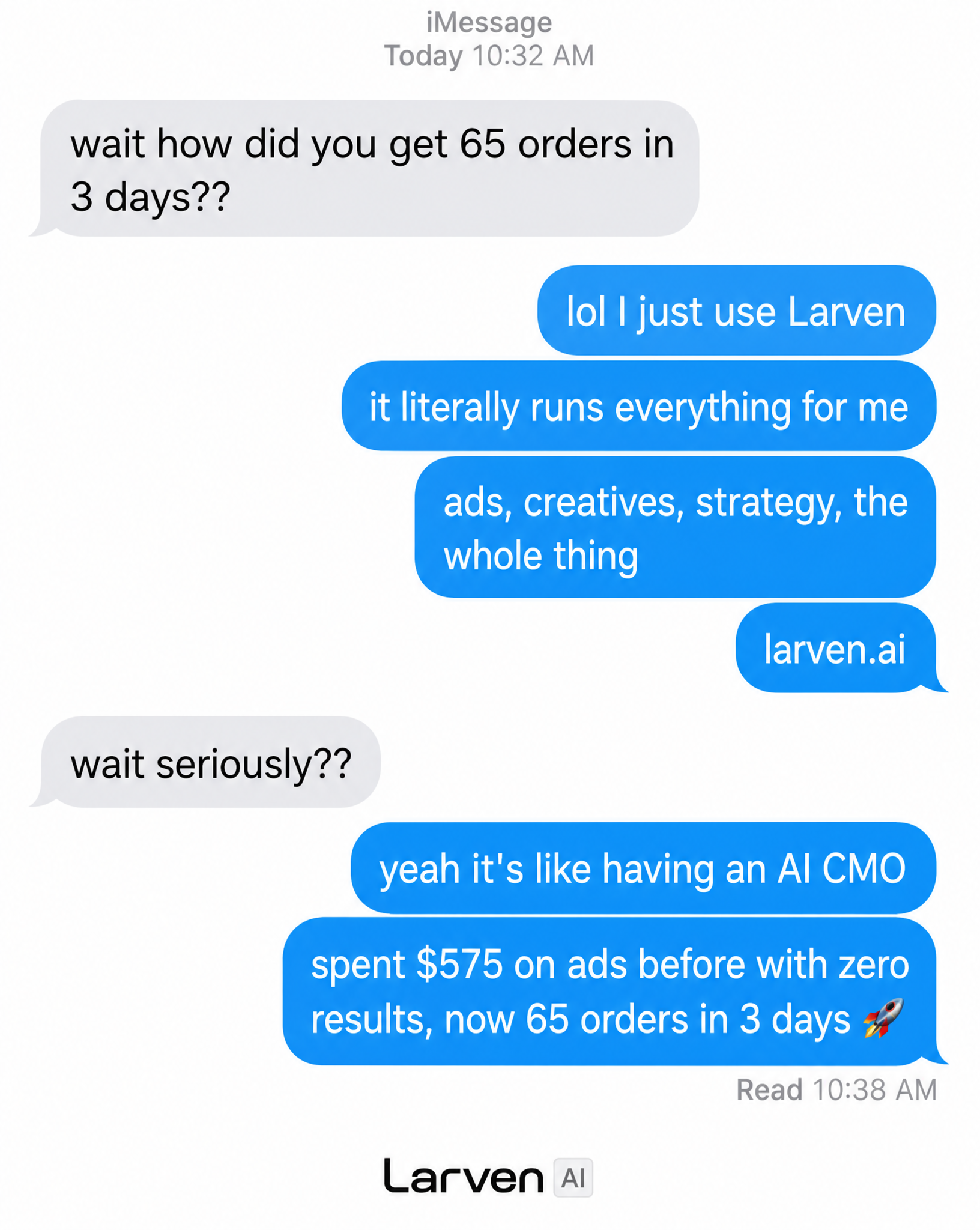 Larven AI Facebook ad