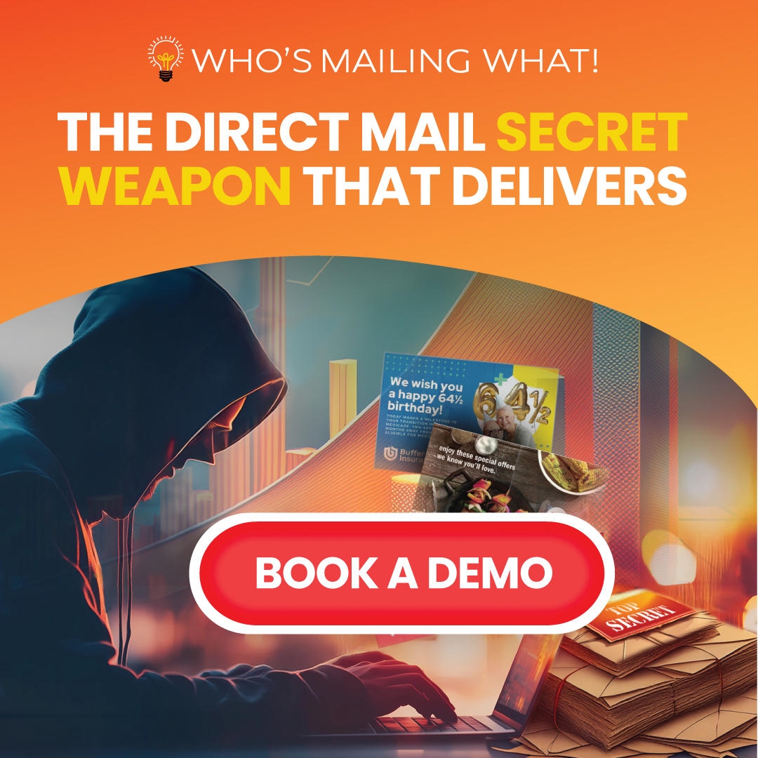 Who's Mailing What Facebook ad: Book a Demo Today!