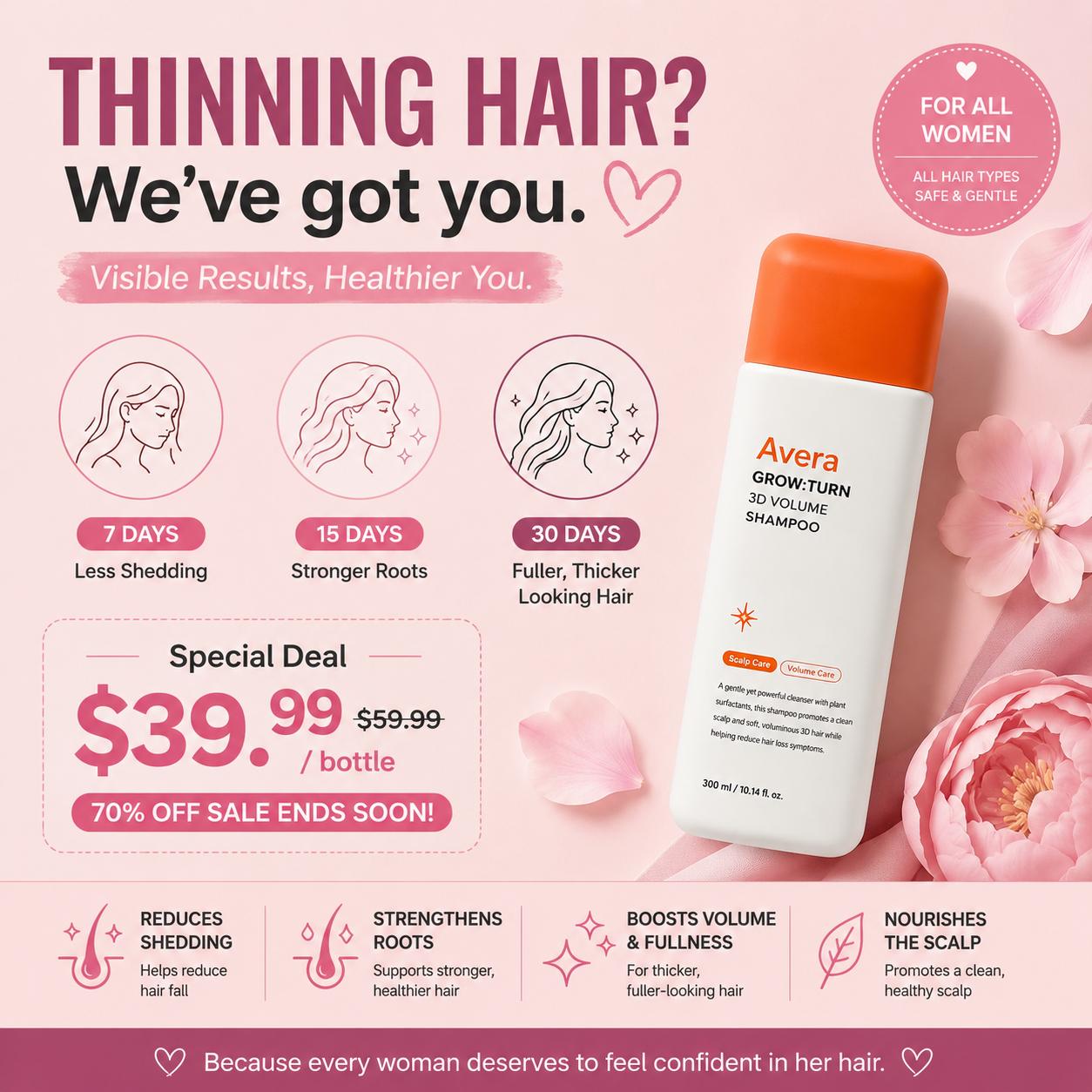 Avera Hair Care Facebook ad
