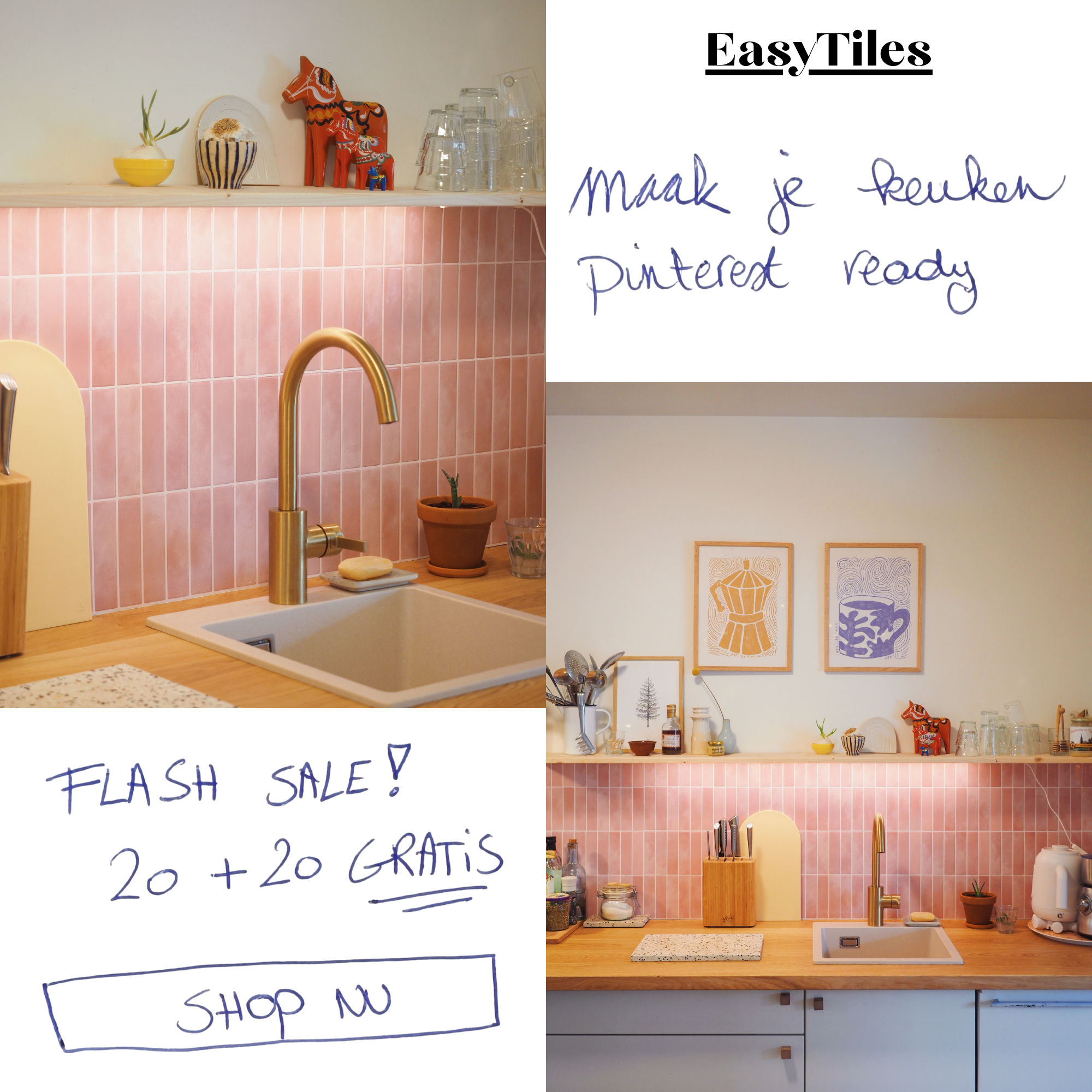 EasyTiles Facebook ad: Speciaal ontworpen voor huurders.