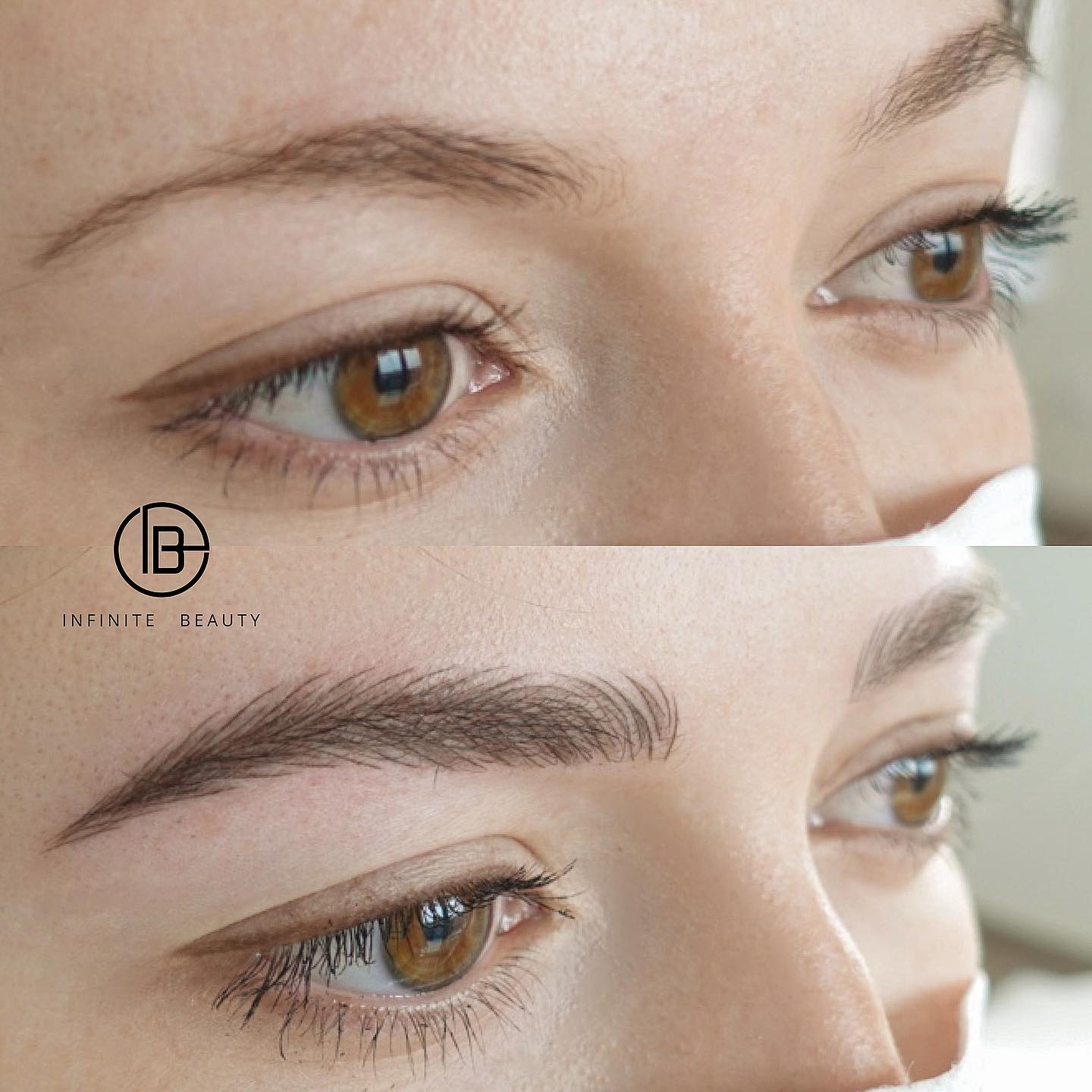 Infinite Beauty Studio Facebook ad: Přirozené, symetrické a dokonale upravené obočí, každý den…