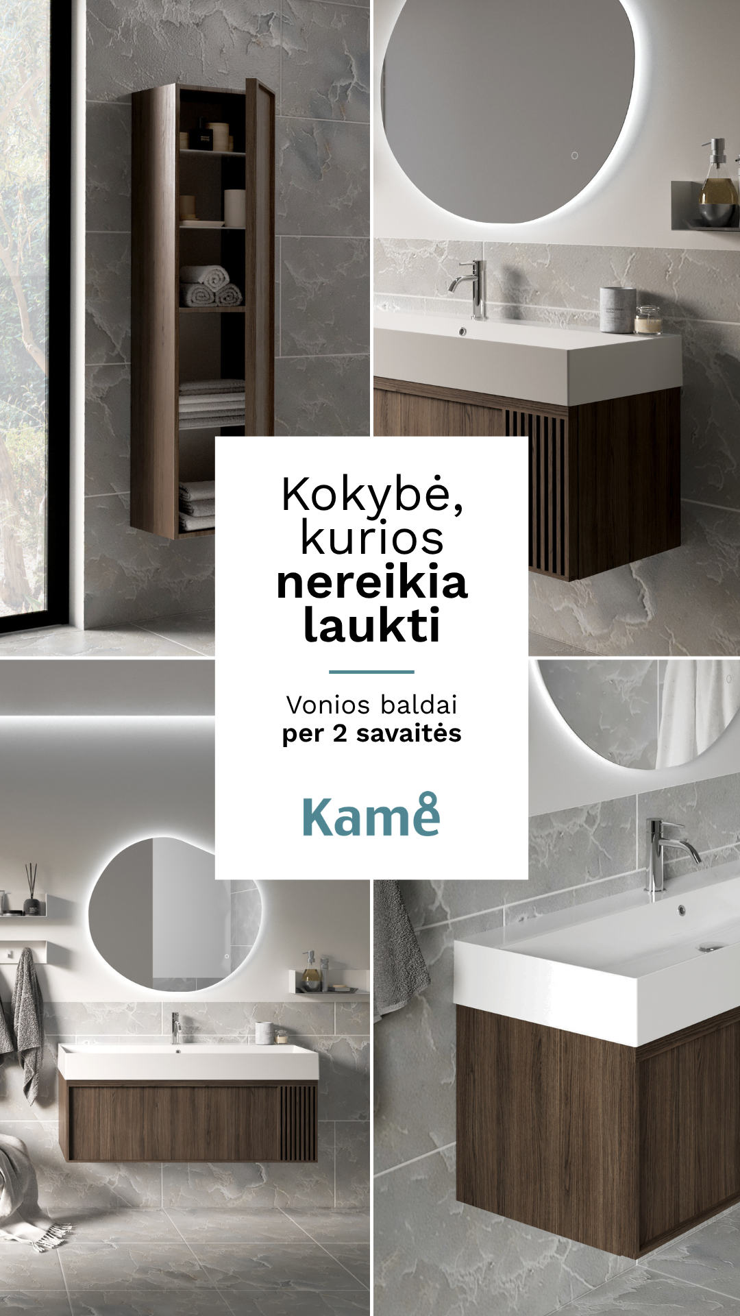 KAME bathroom furniture Facebook ad: Susikurkite savo svajonių vonią