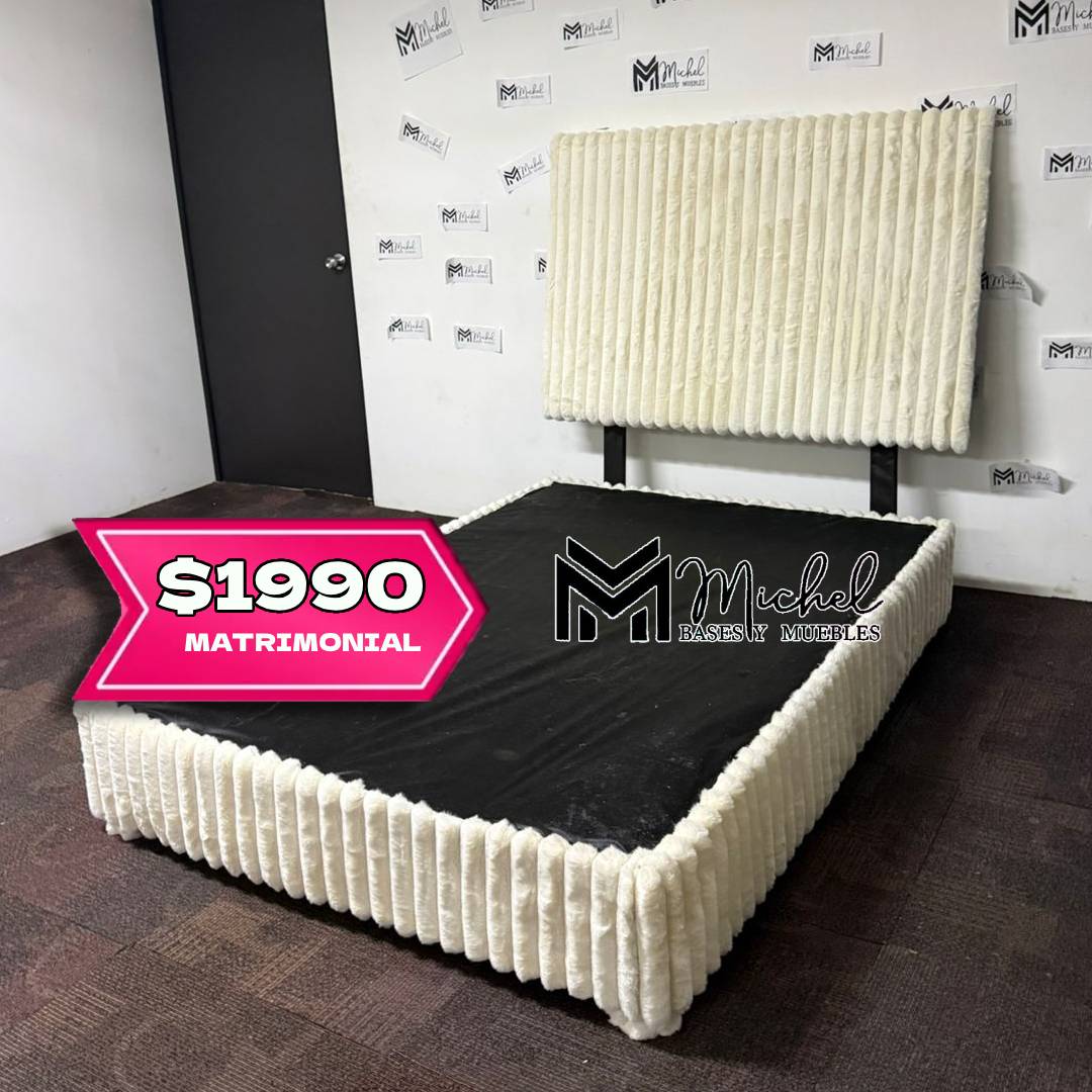 Muebles zapata Facebook ad: RESPALDO Y BASE MATRIMONIAL