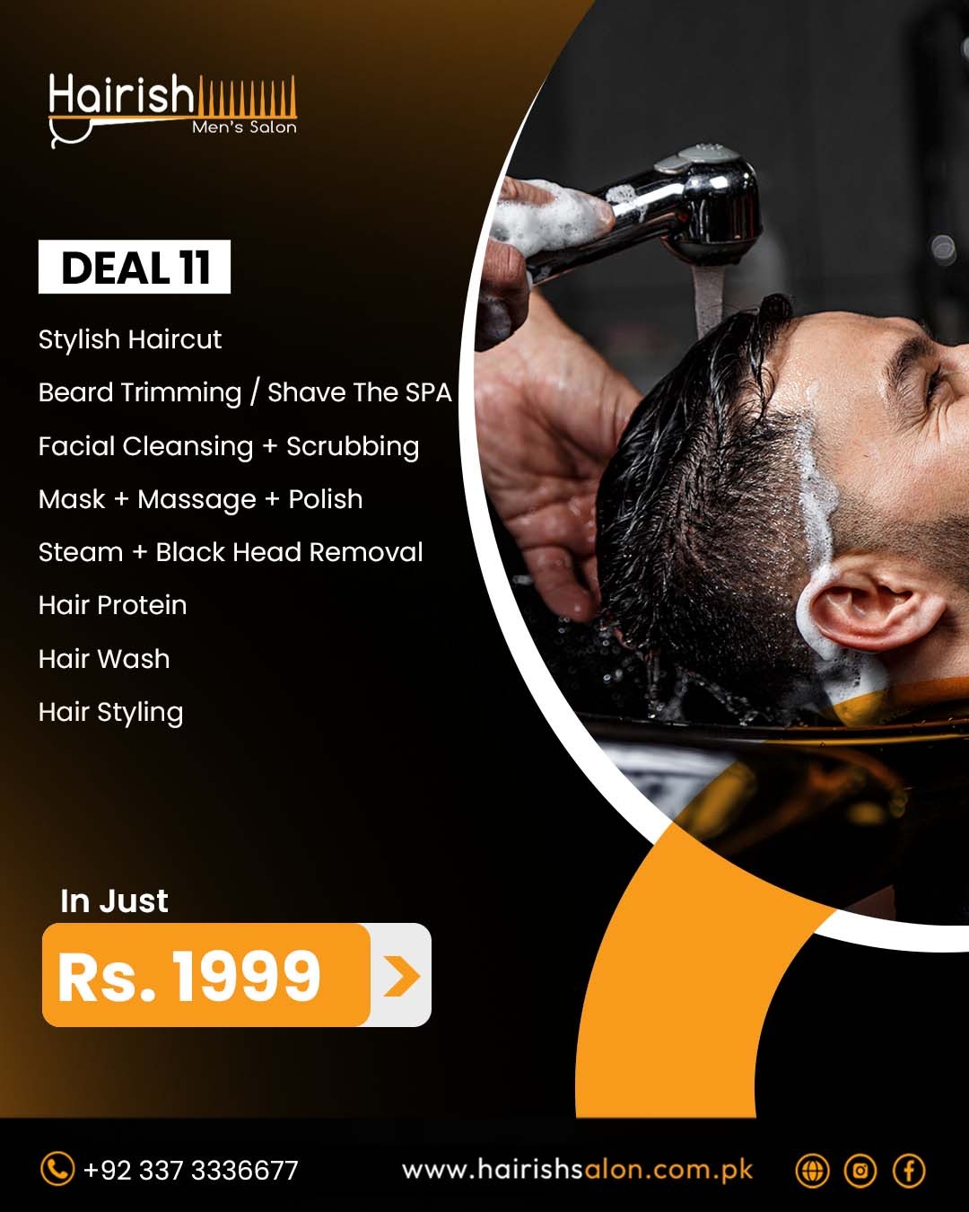Hairish Men's Salon Facebook ad: Fresh haircut ka alag hi confidence hota hai
