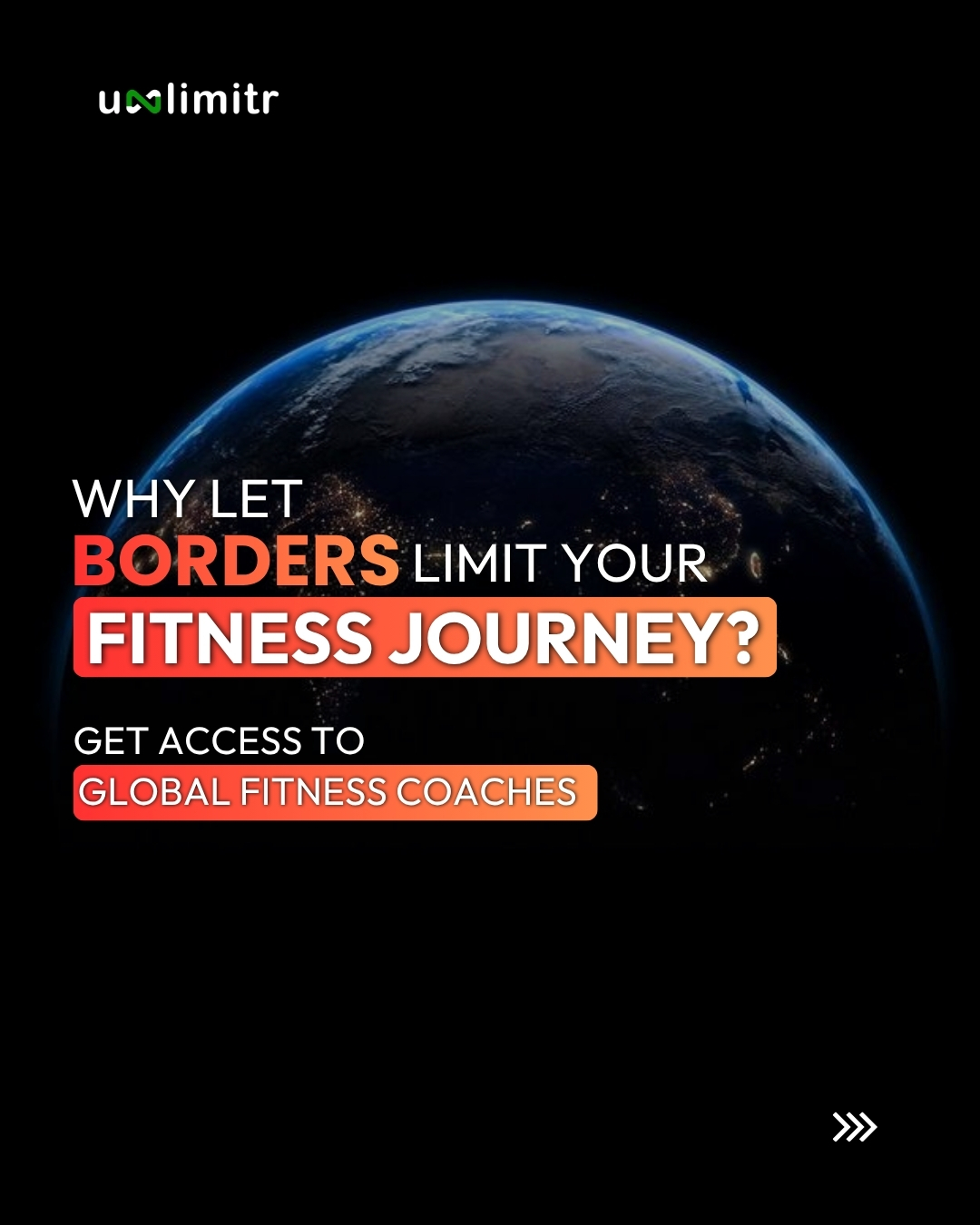 UnlimitrApp Facebook ad: Tired of limited fitness options around you?