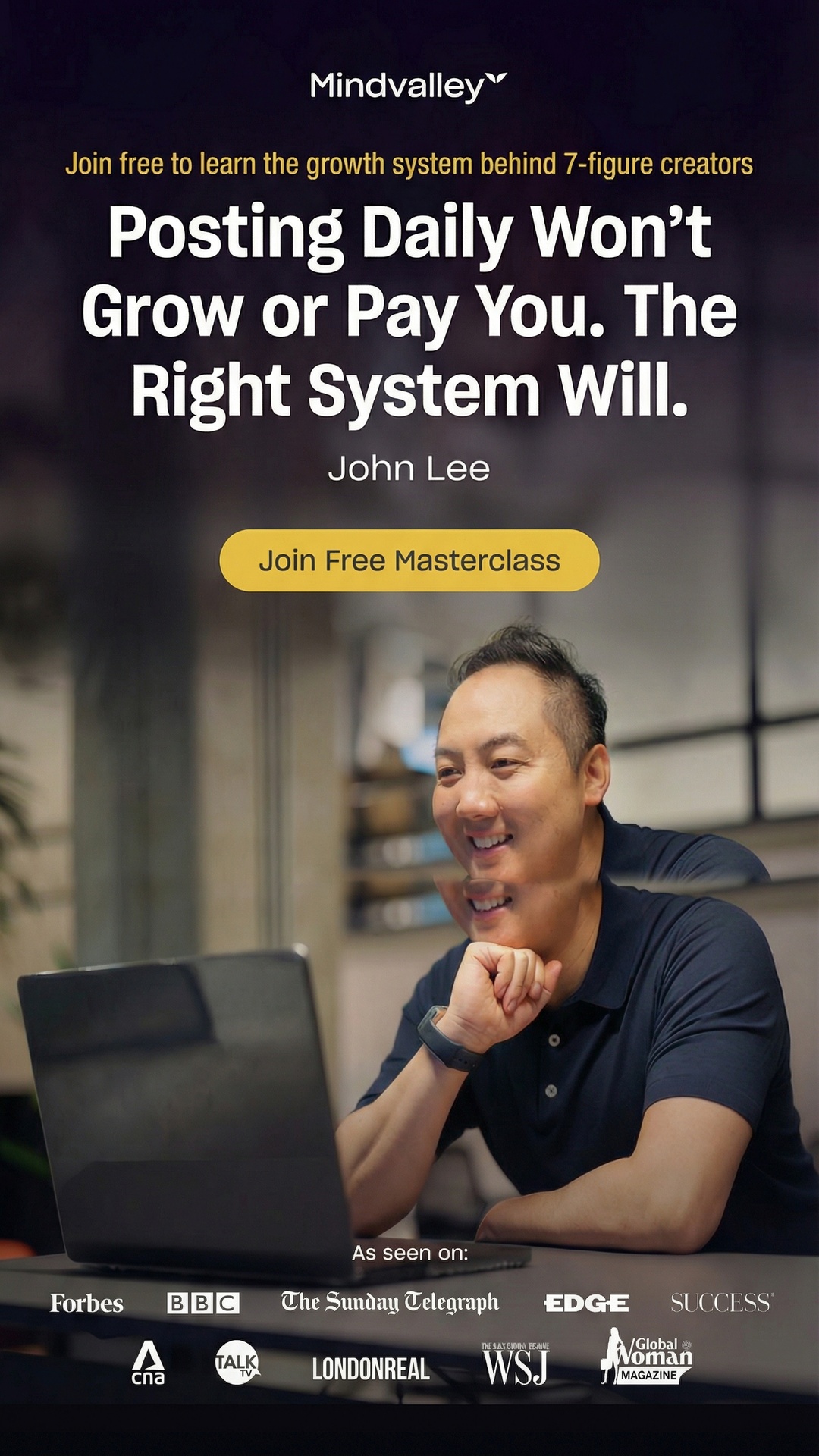 Mindvalley Facebook ad from Mar 8, 2026