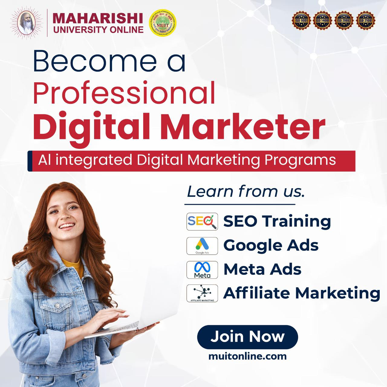 Maharishi University Online Facebook ad
