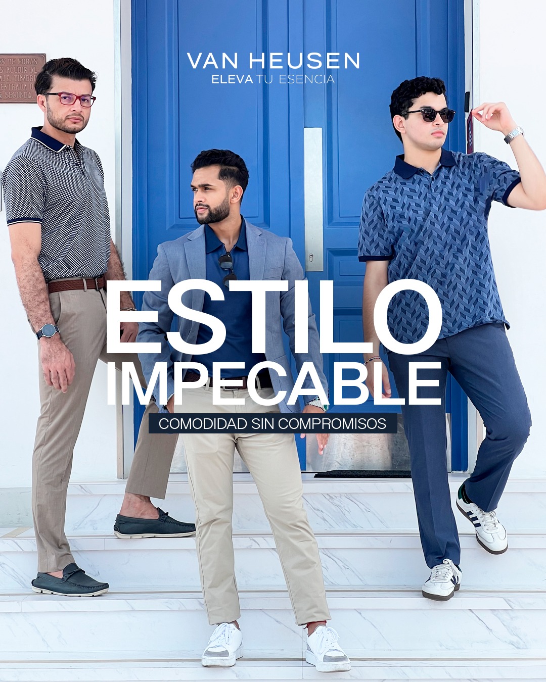 Van Heusen Panama Facebook ad: Diseño pensado para acompañarte en todo momento.