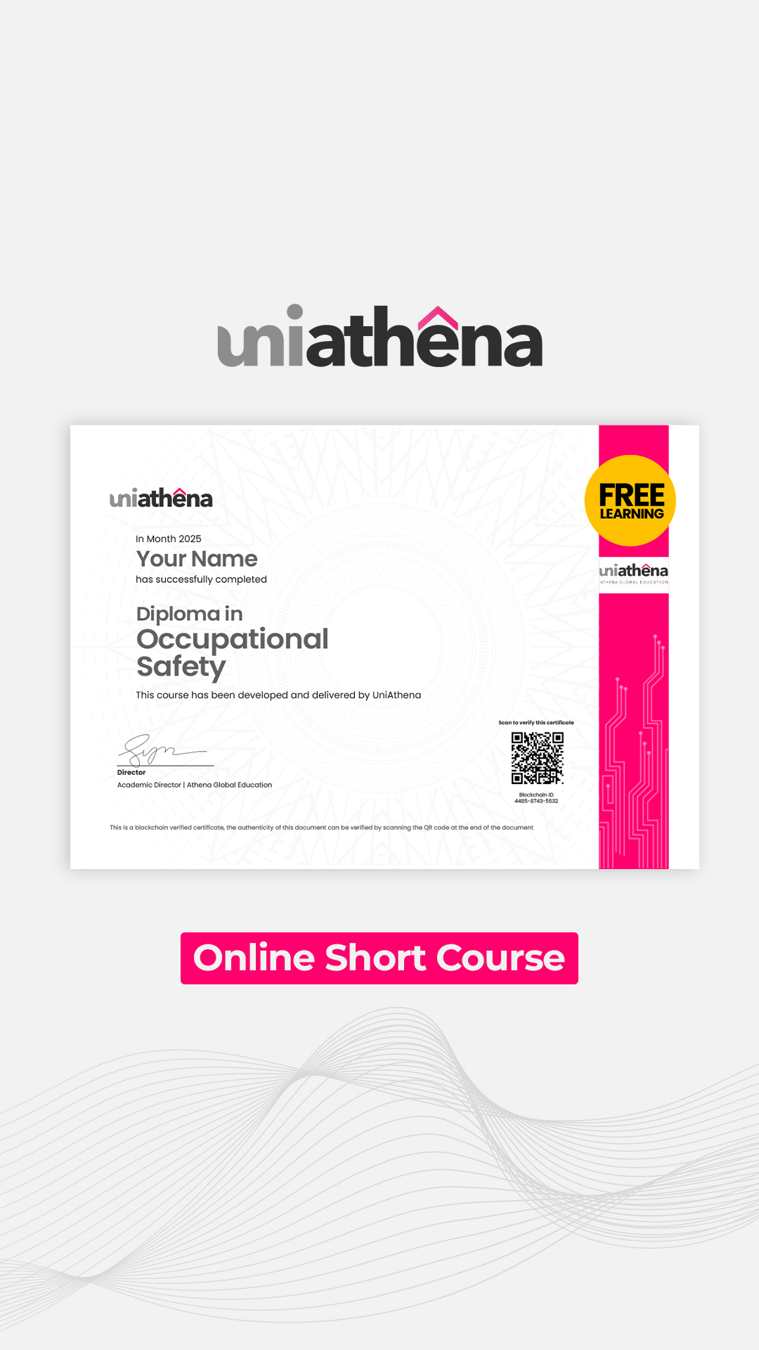 Uniathena - Short Courses Facebook ad