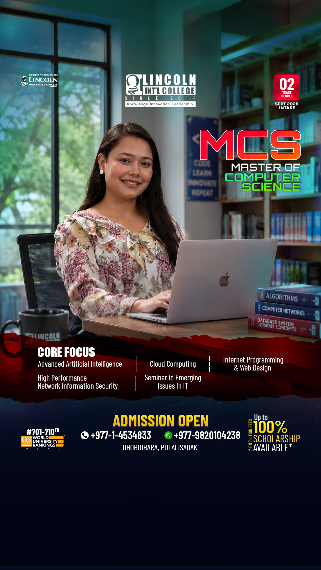 Lincoln International College Facebook ad: Admissions are OPEN for MCS the September 2026 Intake at…