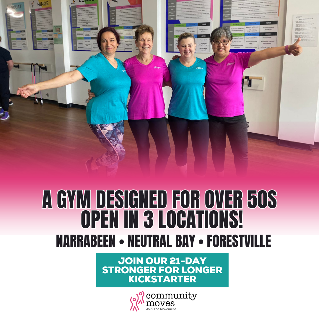 Community Moves Health & Fitness Facebook ad: Finally. Exercise Made for Over 50s that Feels Right.