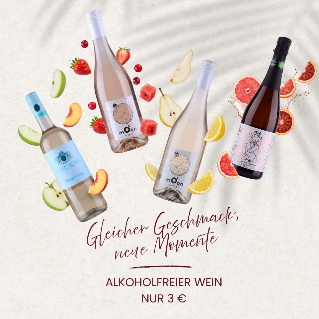 Vinhuset.de Facebook ad: Nur für kurze Zeit Alkoholfreier Wein, 3€