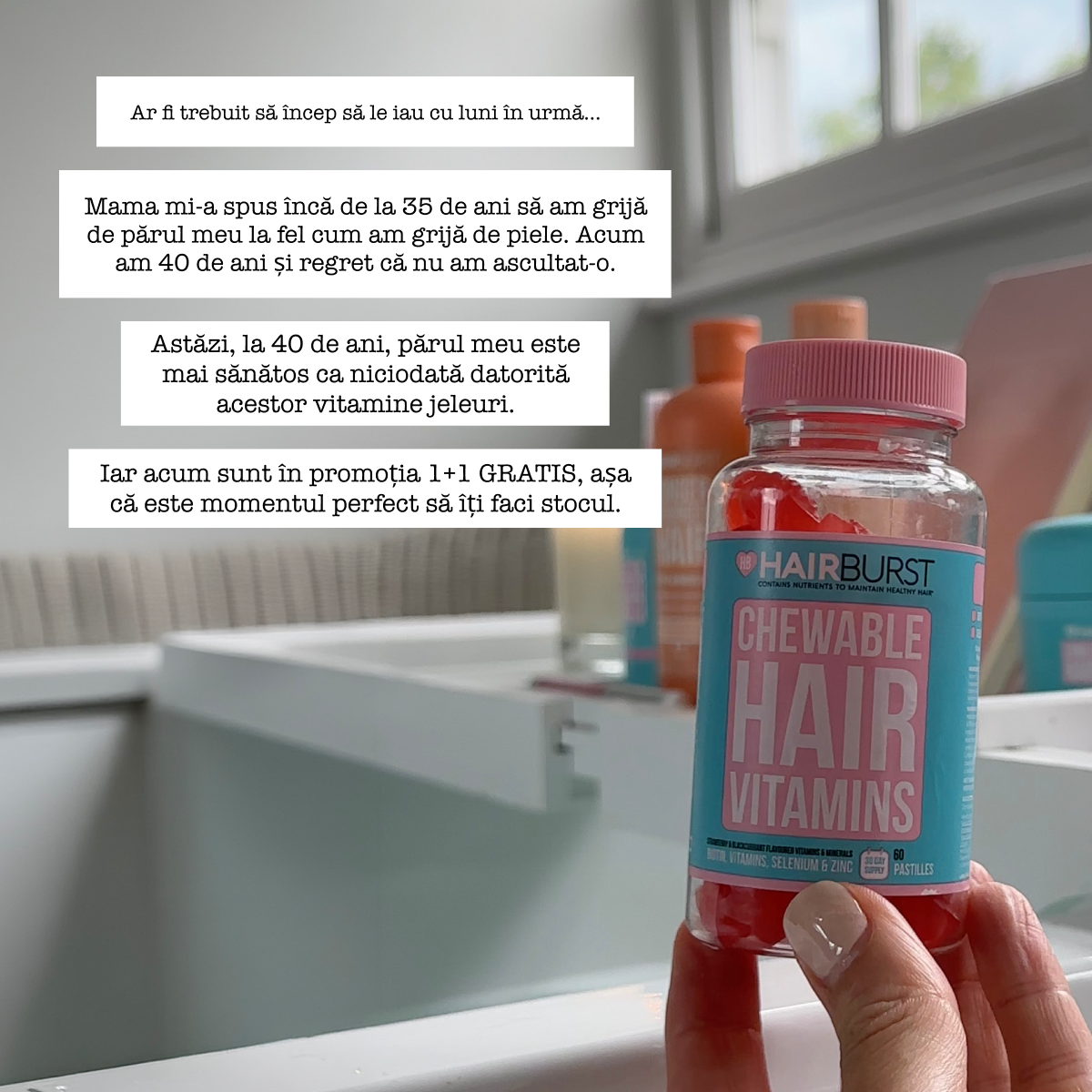 Hairburst Romania Facebook ad