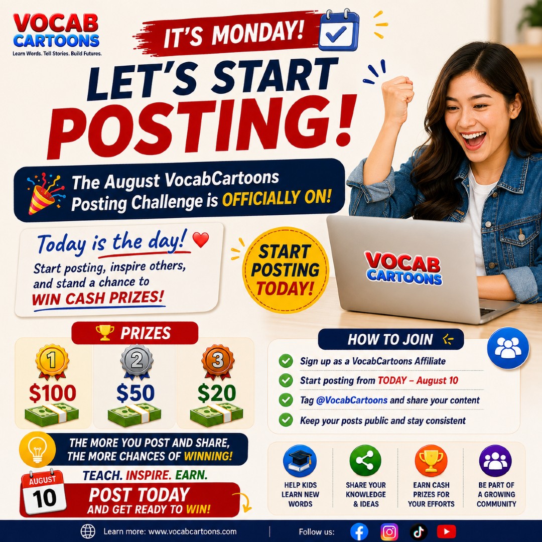 VocabCartoons Facebook ad