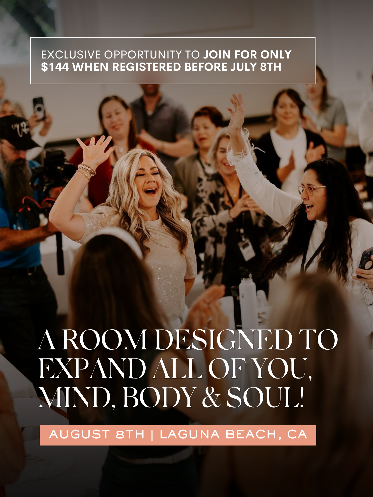 Suzanne Adams Facebook ad: Live Manifestation Event in Laguna Beach - 8.8