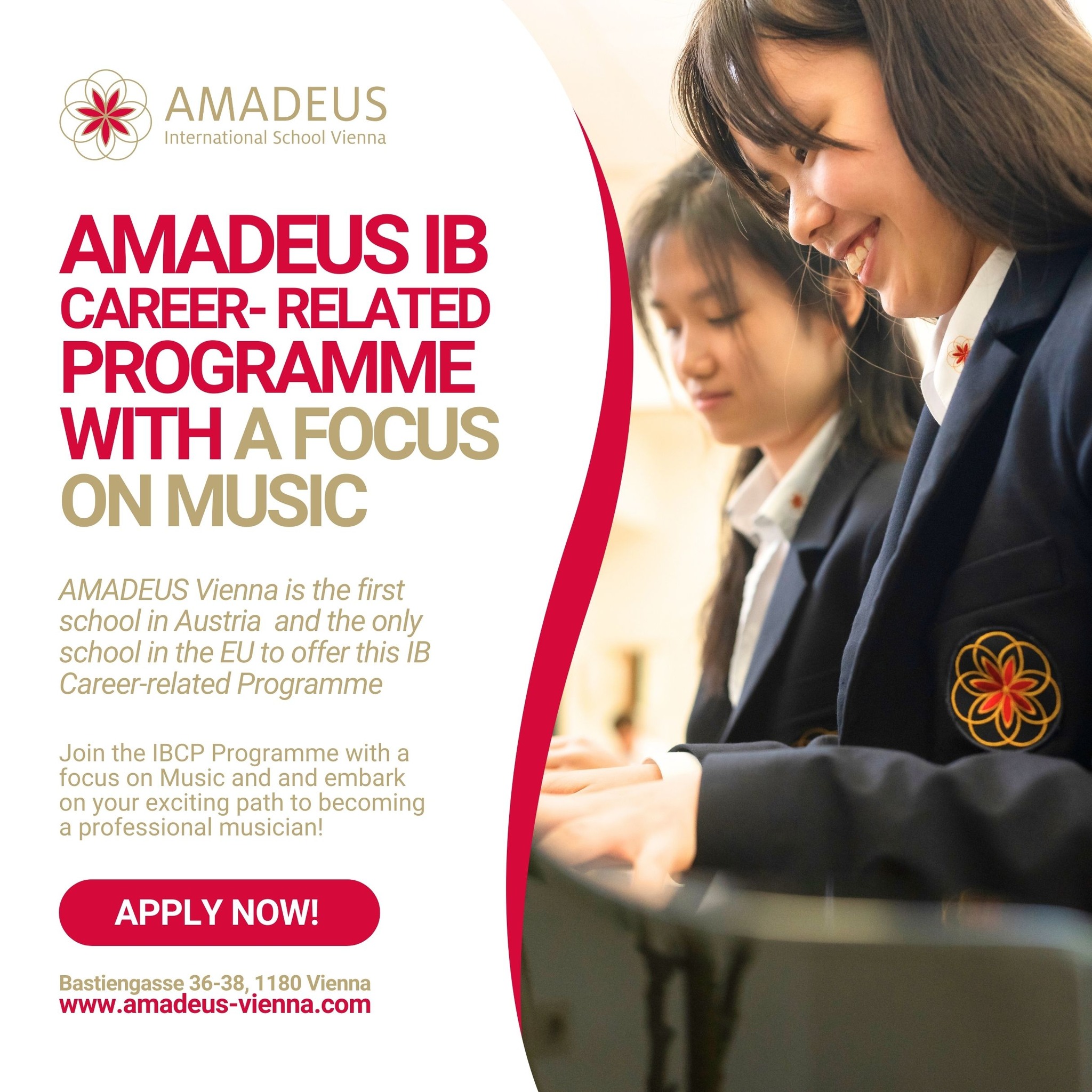 Amadeus International School Vienna Facebook ad: 𝐈𝐁𝐂𝐏 𝐏𝐫𝐨𝐠𝐫𝐚𝐦𝐦𝐞 𝐰𝐢𝐭𝐡 𝐚 𝐟𝐨𝐜𝐮𝐬 𝐨𝐧…