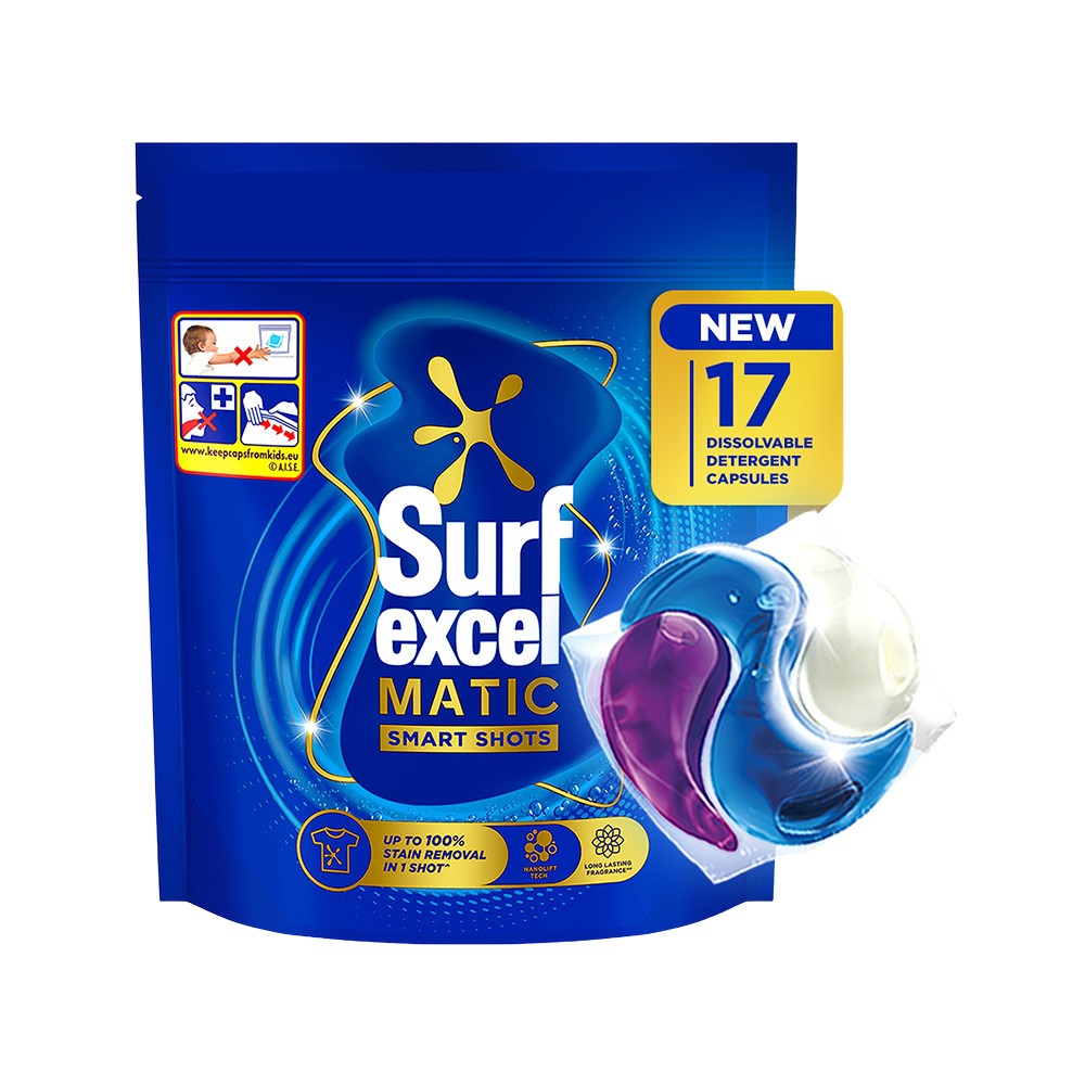 Surf Excel India Facebook ad: Surf Excel 3-in-1 Smart Shots removes up to…