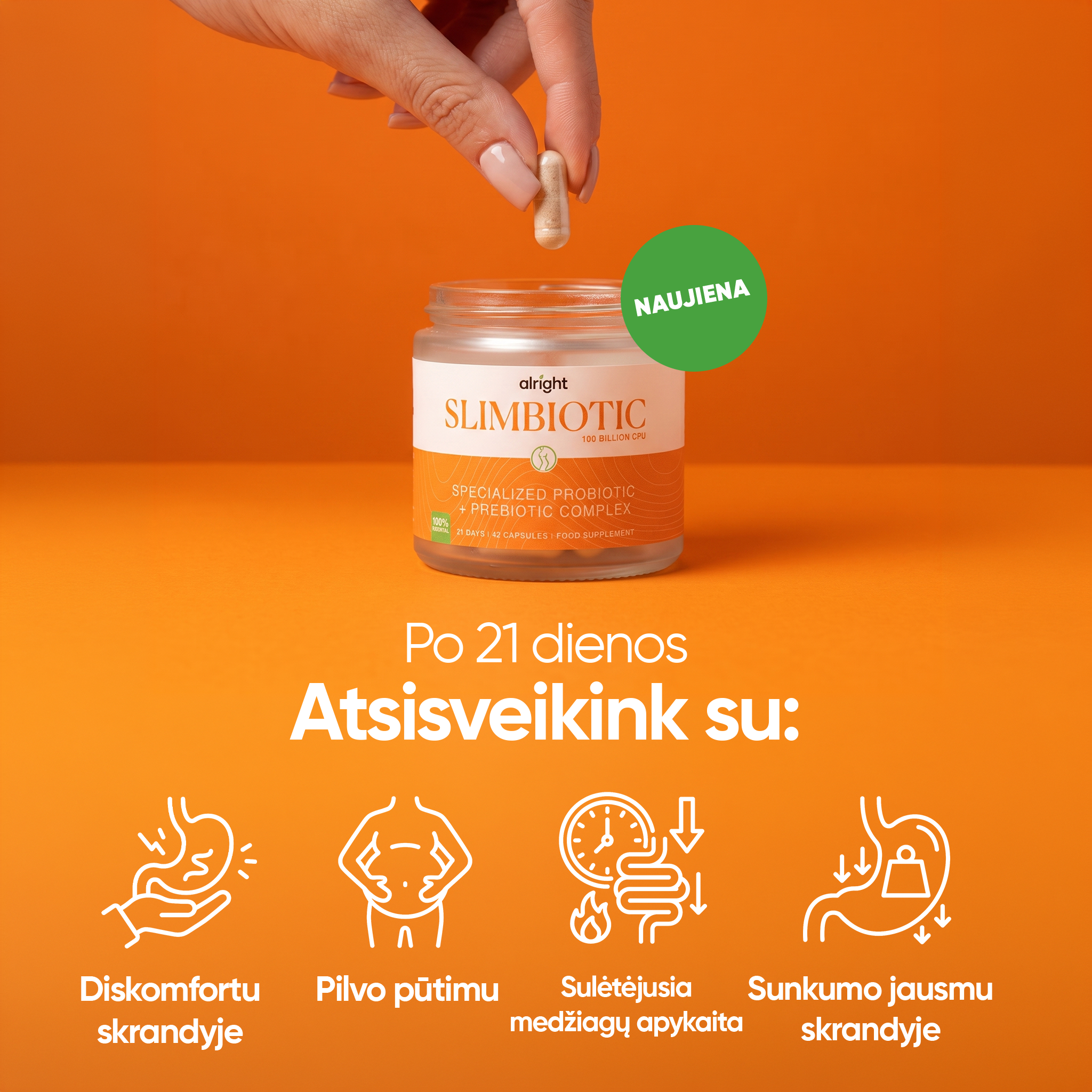 WOW TEA Lietuvos Respublika Facebook ad: Slimbiotic - Daugiau nei paprastas probiotikas. Daugiau…