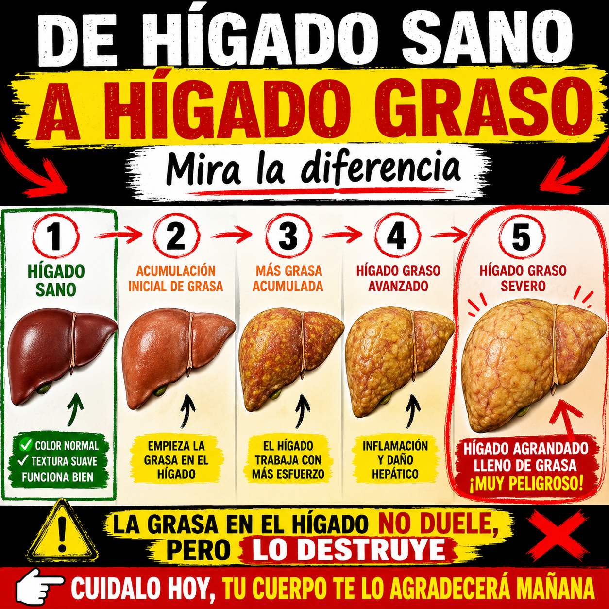 Modo sano YA Facebook ad: Es momento de cuidar tu higado graso antes que sea tarde