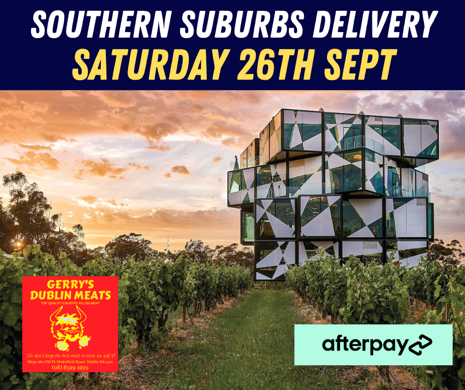 Dublin- Gerry's Meat Store Facebook ad: Delivering Sat 26th September!