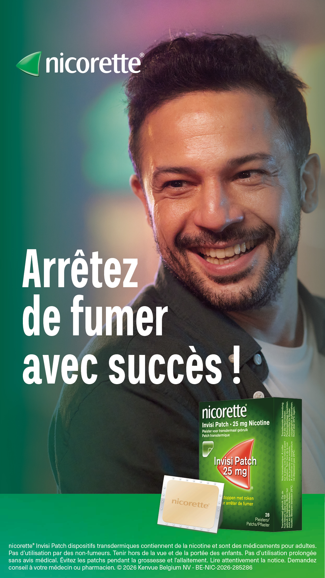 Nicorette België/Belgique Facebook ad