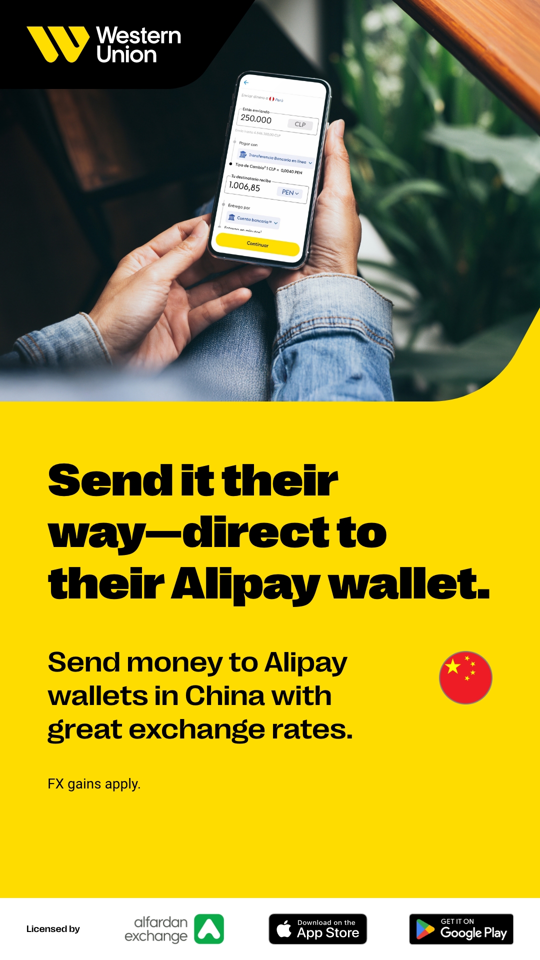 Western Union Facebook ad