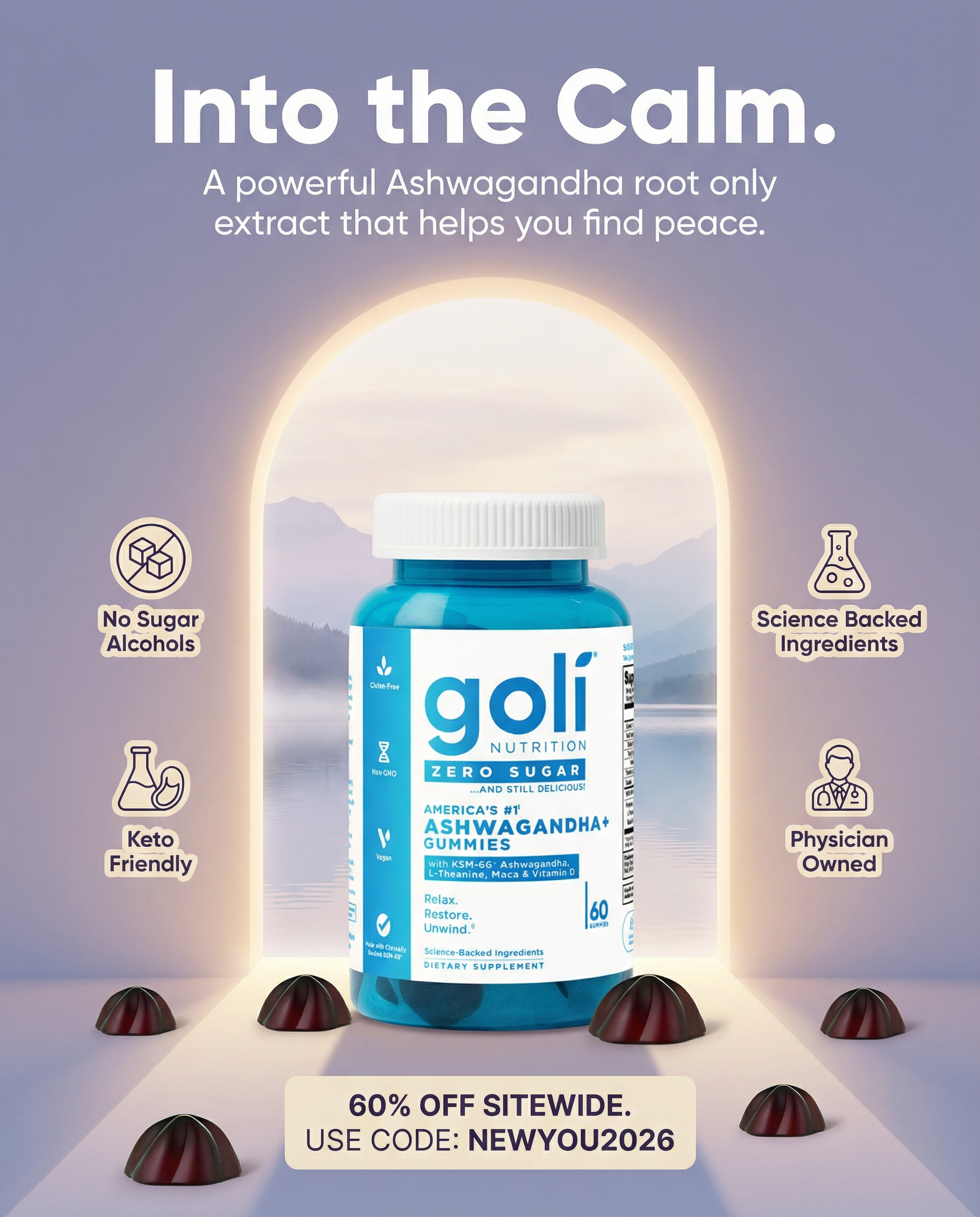 Goli Facebook ad: CODE: NEWYOU2026 - 60% OFF! Buy a Bundle Now! Free Shipping