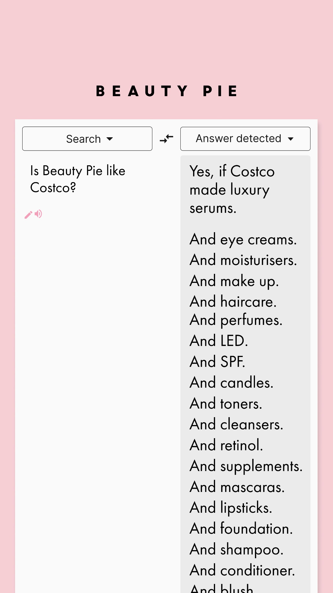 Beauty Pie Facebook ad