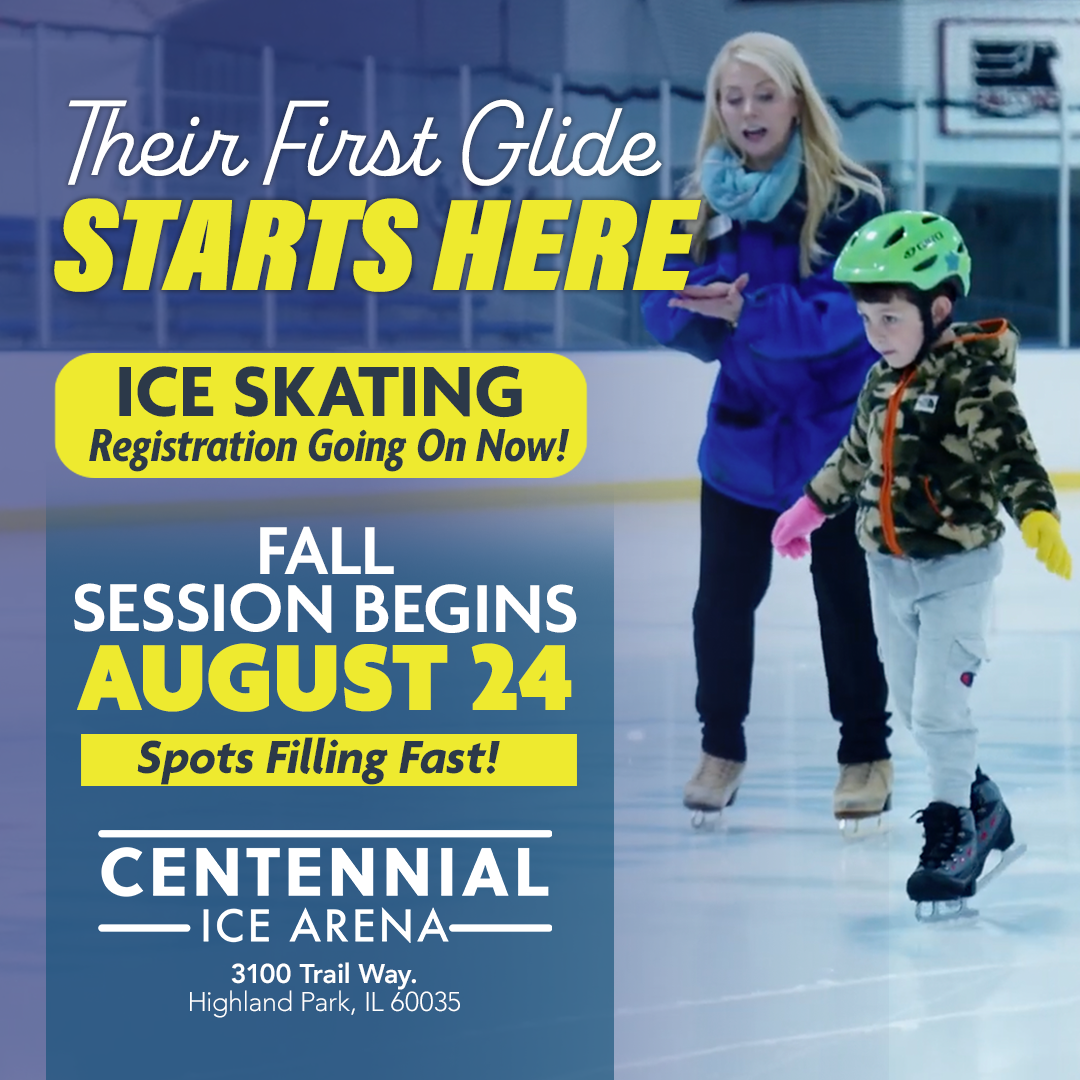 Park District of Highland Park Facebook ad: Fall Ice Skating Registration Is Open