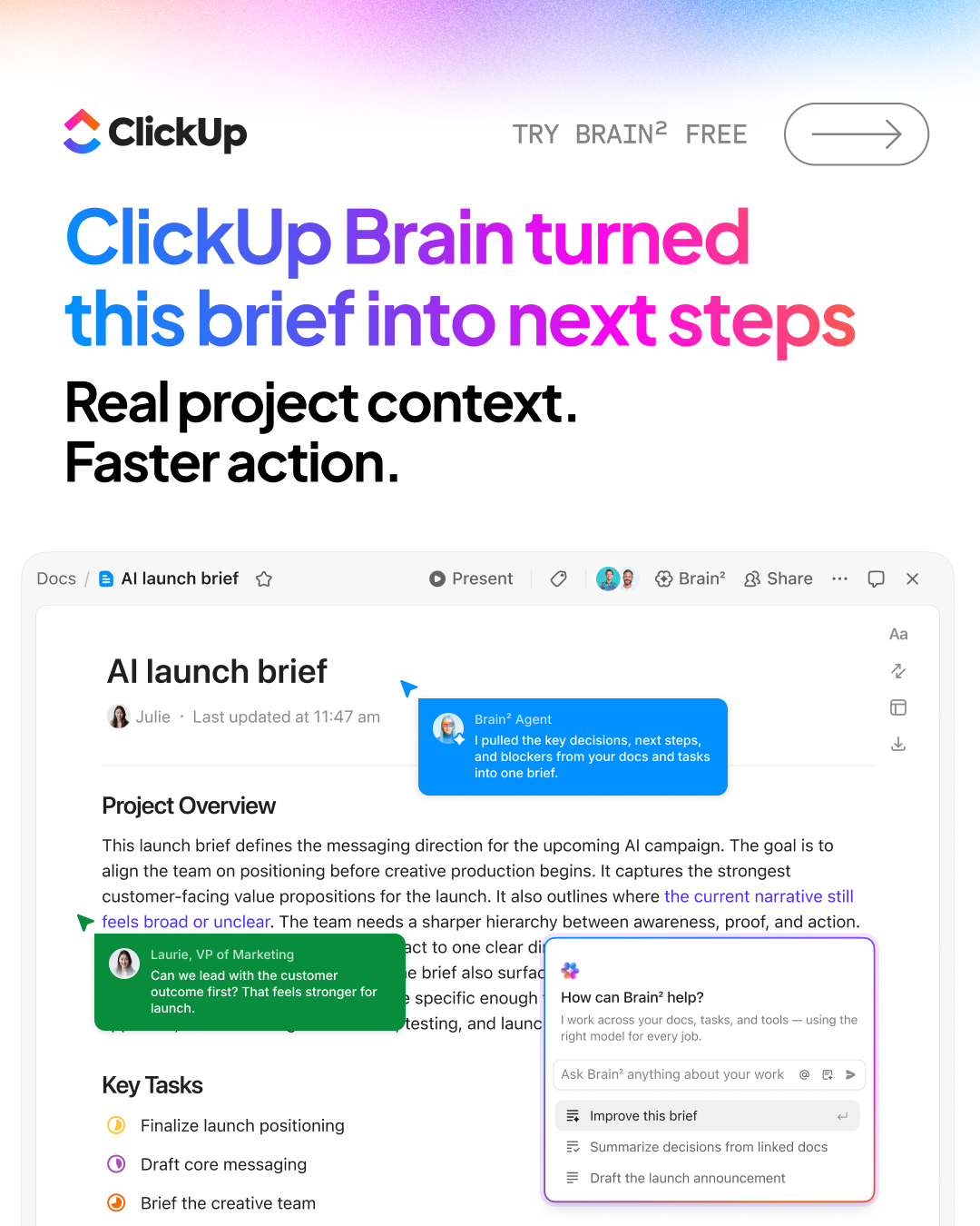 ClickUp Facebook ad