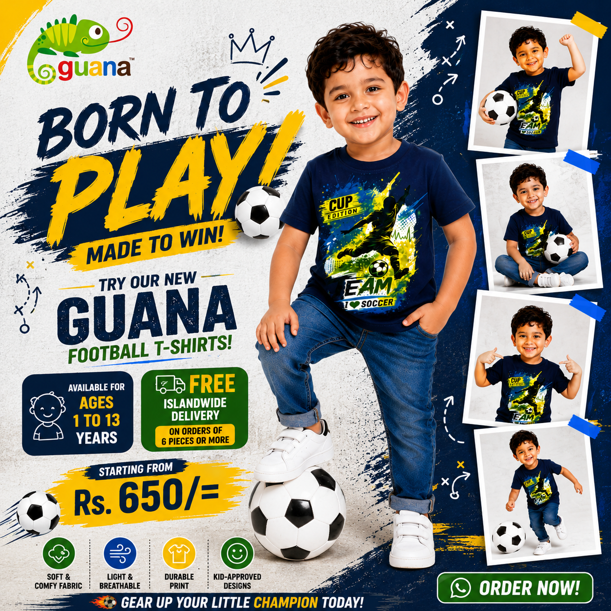 Guana - Fashion Store Facebook ad: LET THEM PLAY. LET THEM SHINE