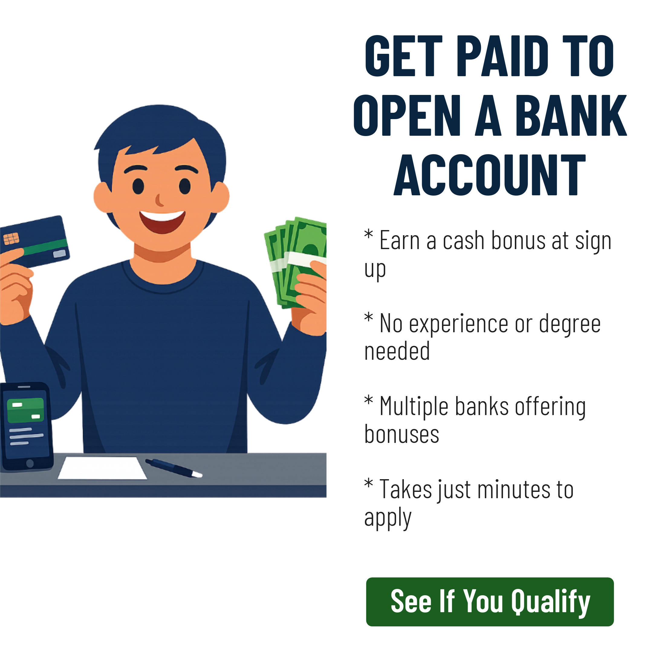 Local Love Facebook ad: Earn Money Opening A Bank Account