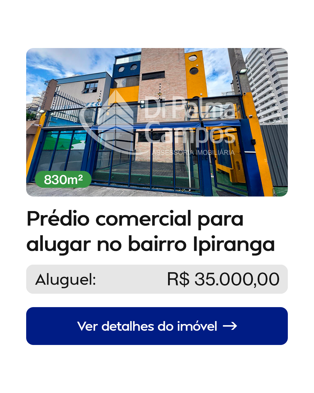 Di Palma Campos Assessoria Imobiliária Facebook ad: Procurando um imóvel comercial para o seu negócio?