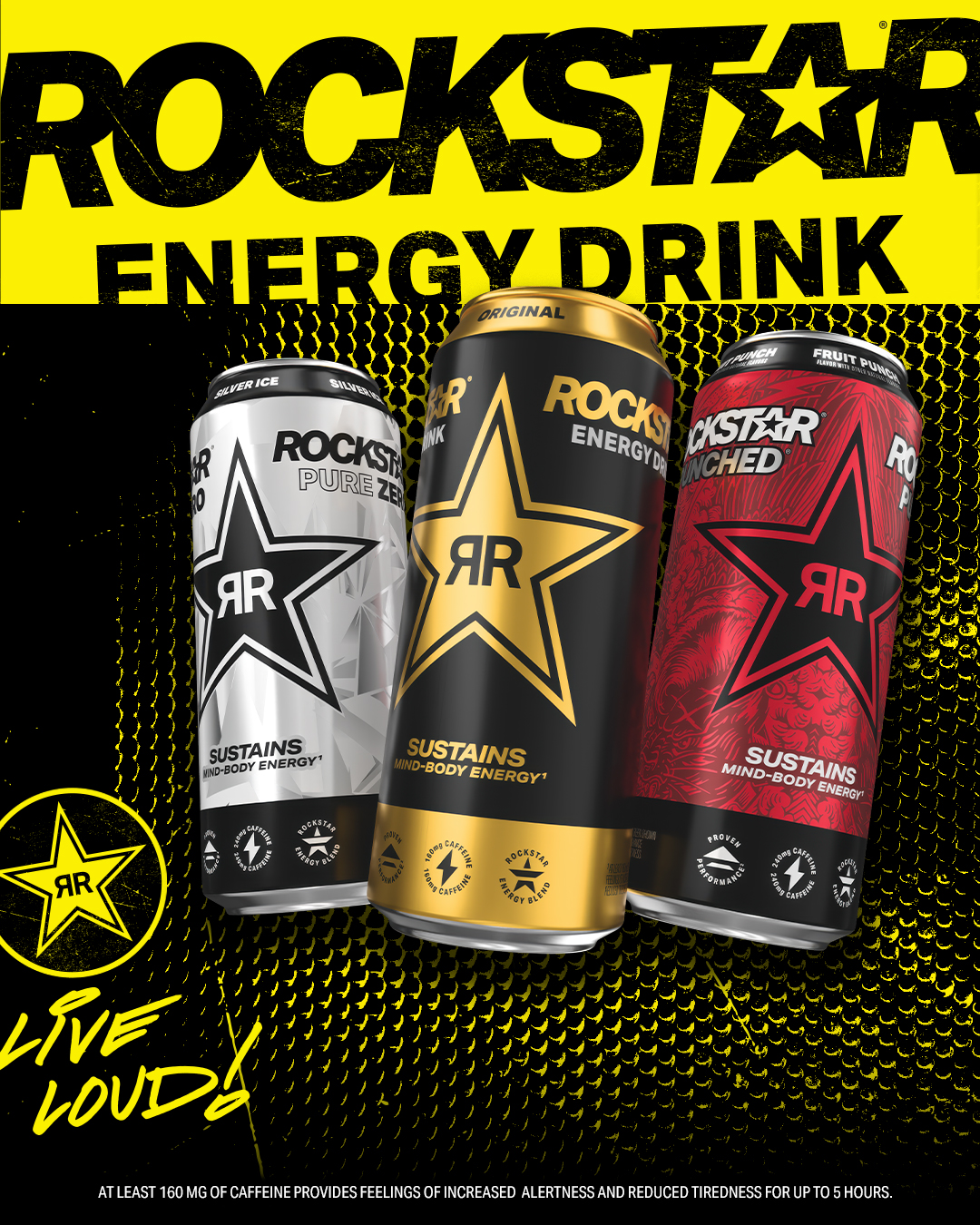 Rockstar Energy Drink Facebook ad: Break The Rules. Live Loud.