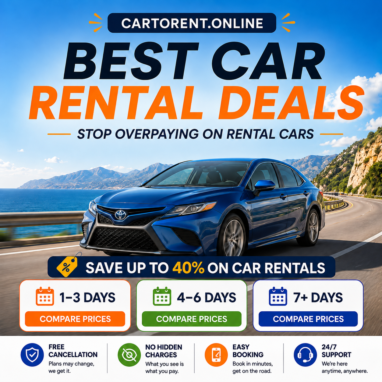 Rent & Ride Facebook ad: Planning your next trip?