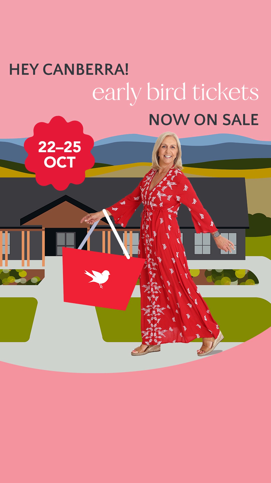 Birdsnest Facebook ad: Canberra Pop-Up: Early Bird Tickets On Sale!