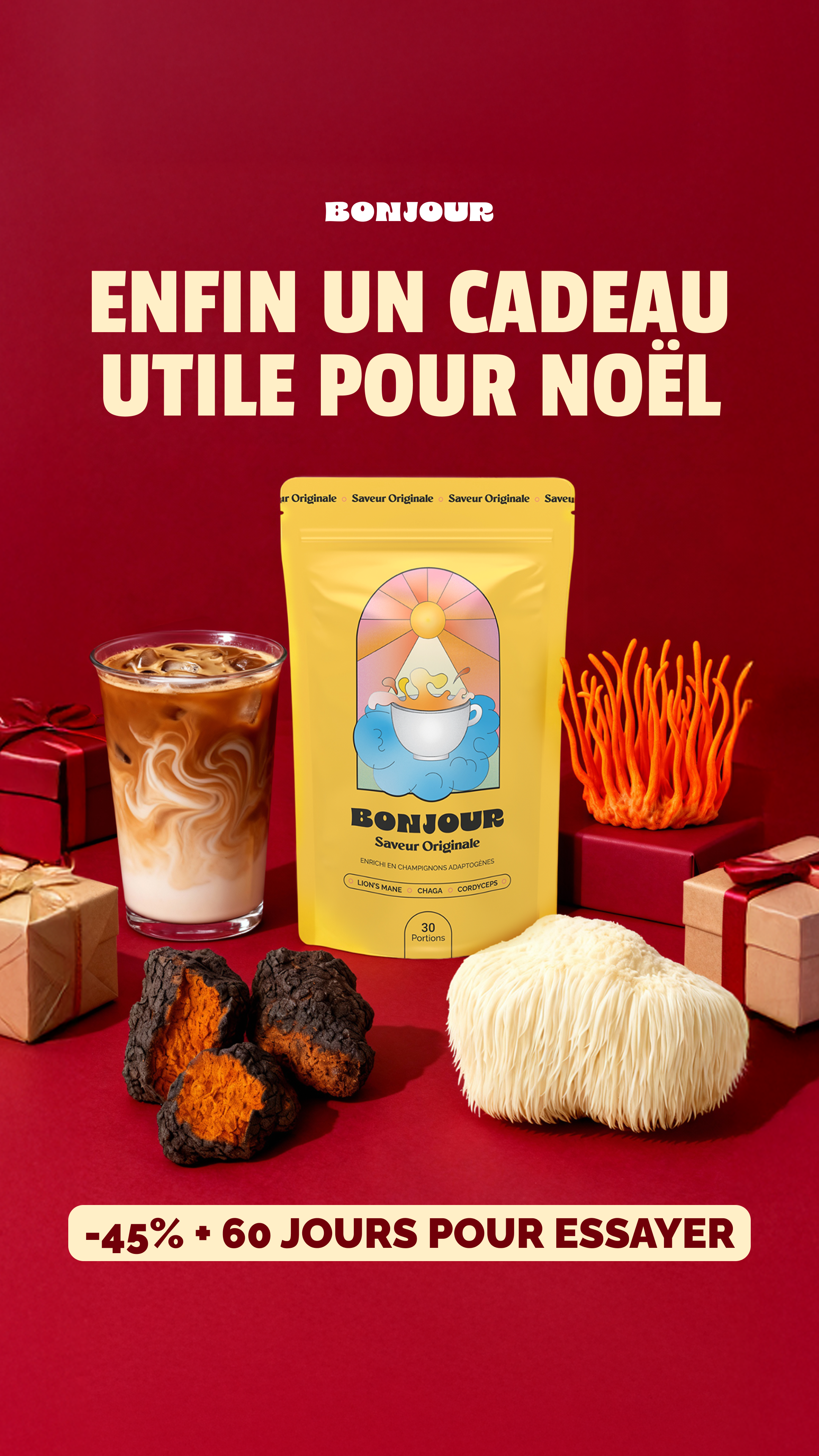 Bonjour Facebook ad