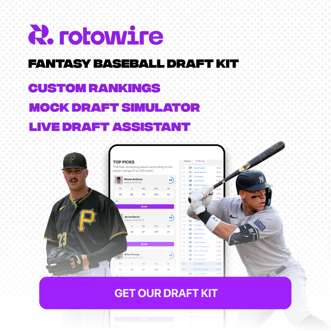 RotoWire U.S. Facebook ad: The RotoWire 2026 Fantasy Baseball Draft Kit is…