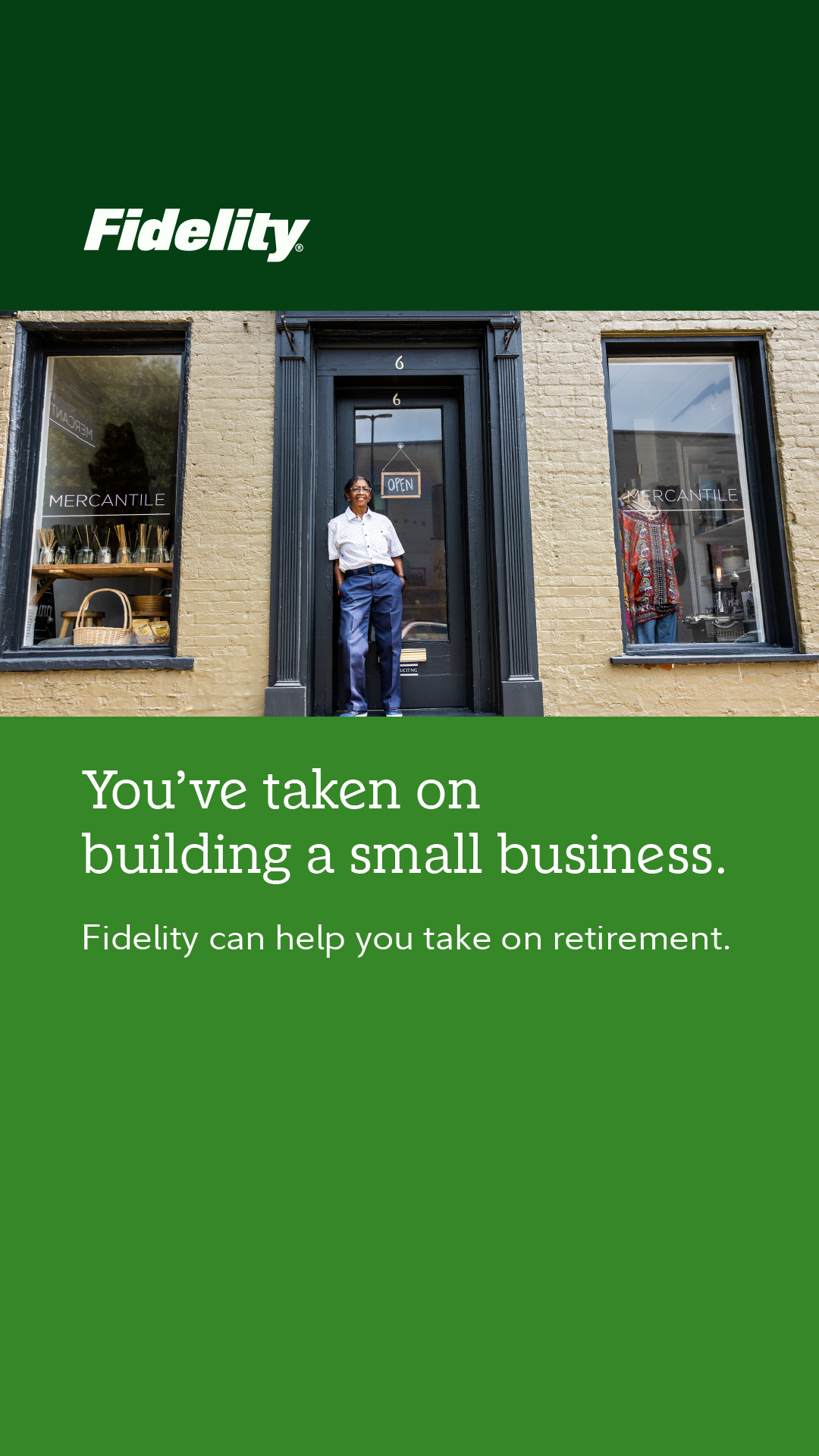Fidelity Investments Facebook ad