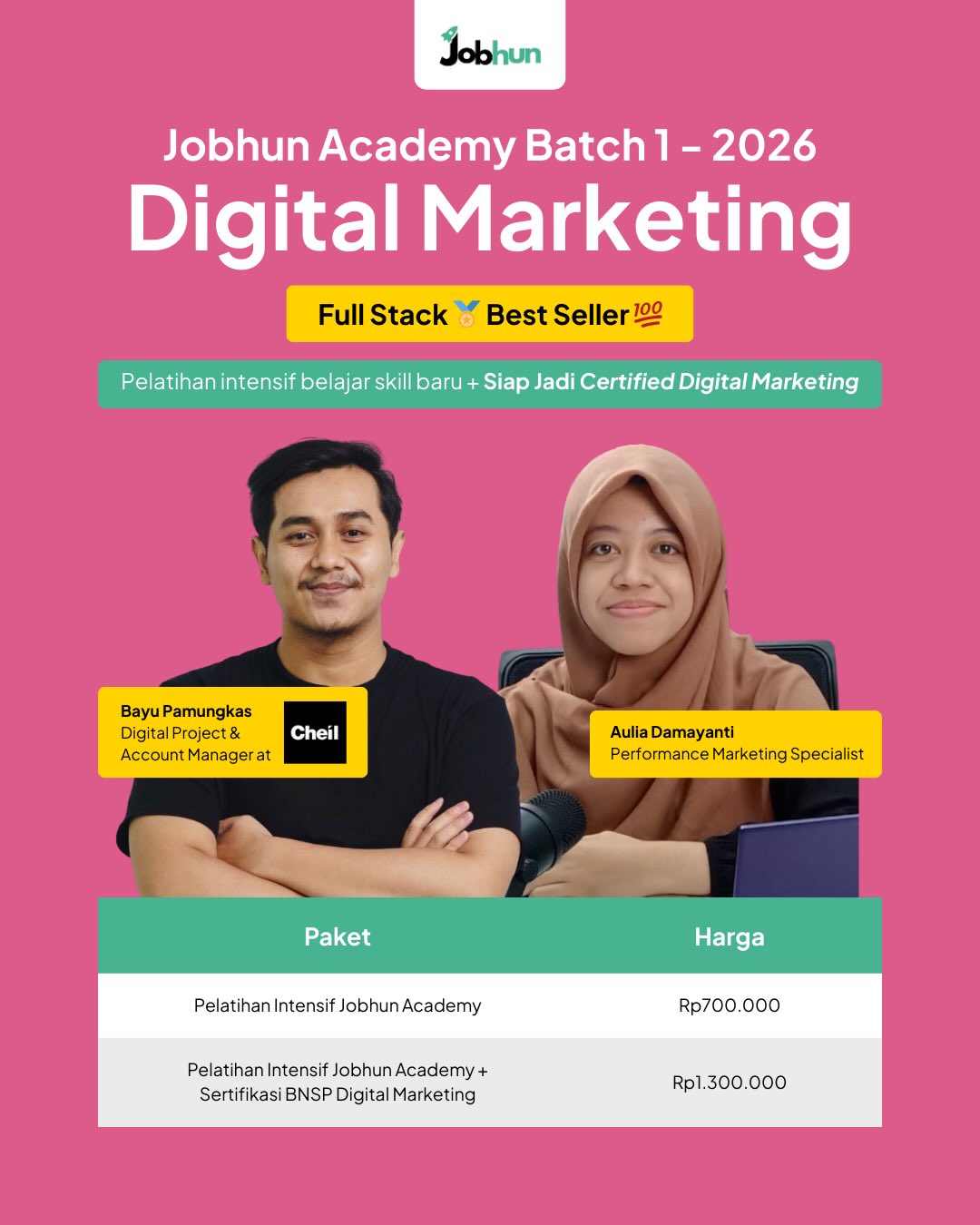 Jobhun Facebook ad: 2026 = waktunya naik level!