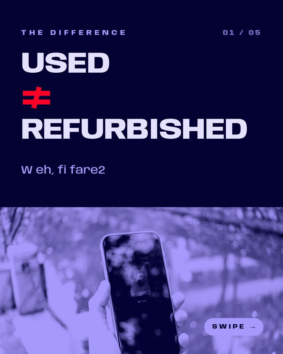 Woojid Refurbished Electronics Lebanon Facebook ad: Not every pre-owned device is refurbished.