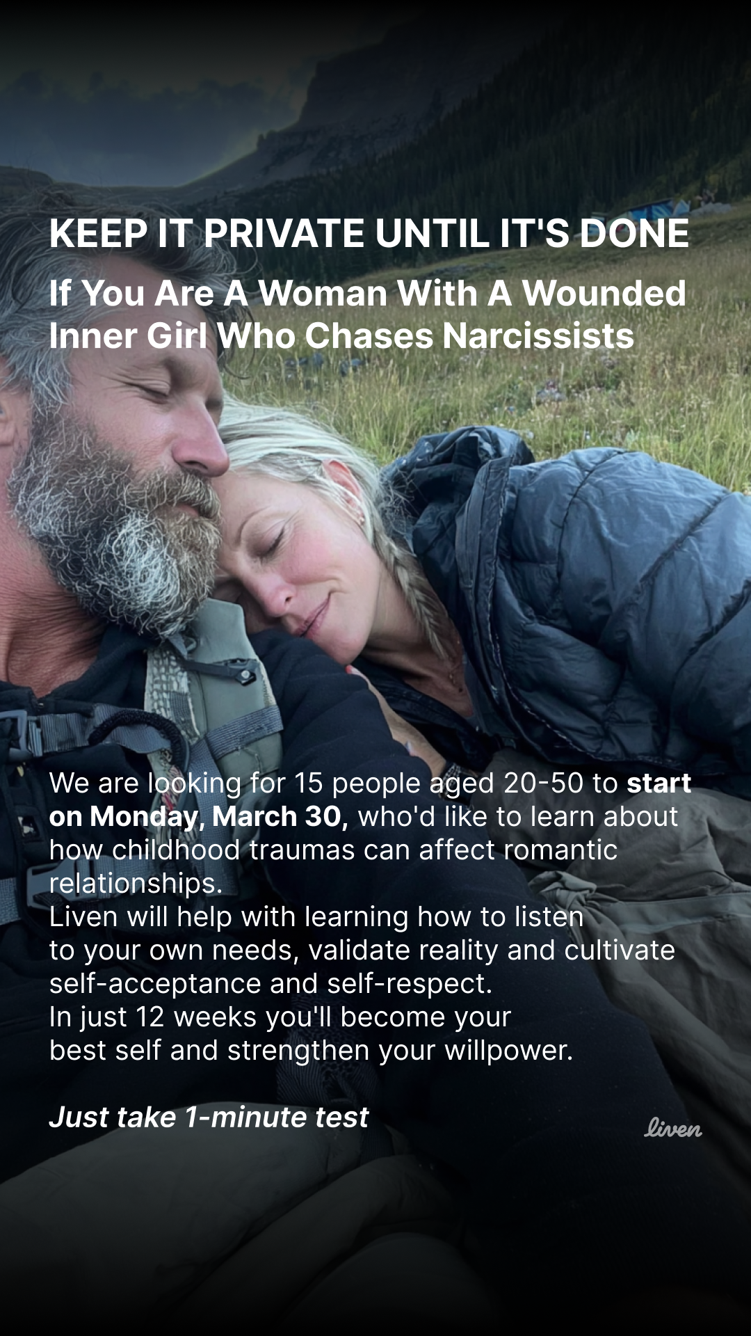 Self-Discovery Community Facebook ad