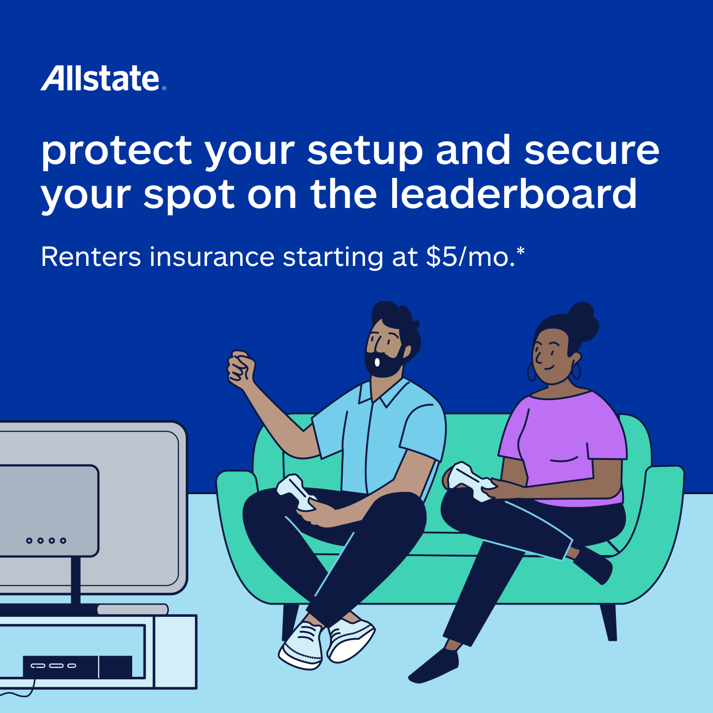 Allstate Facebook ad: Easy quoting in seconds