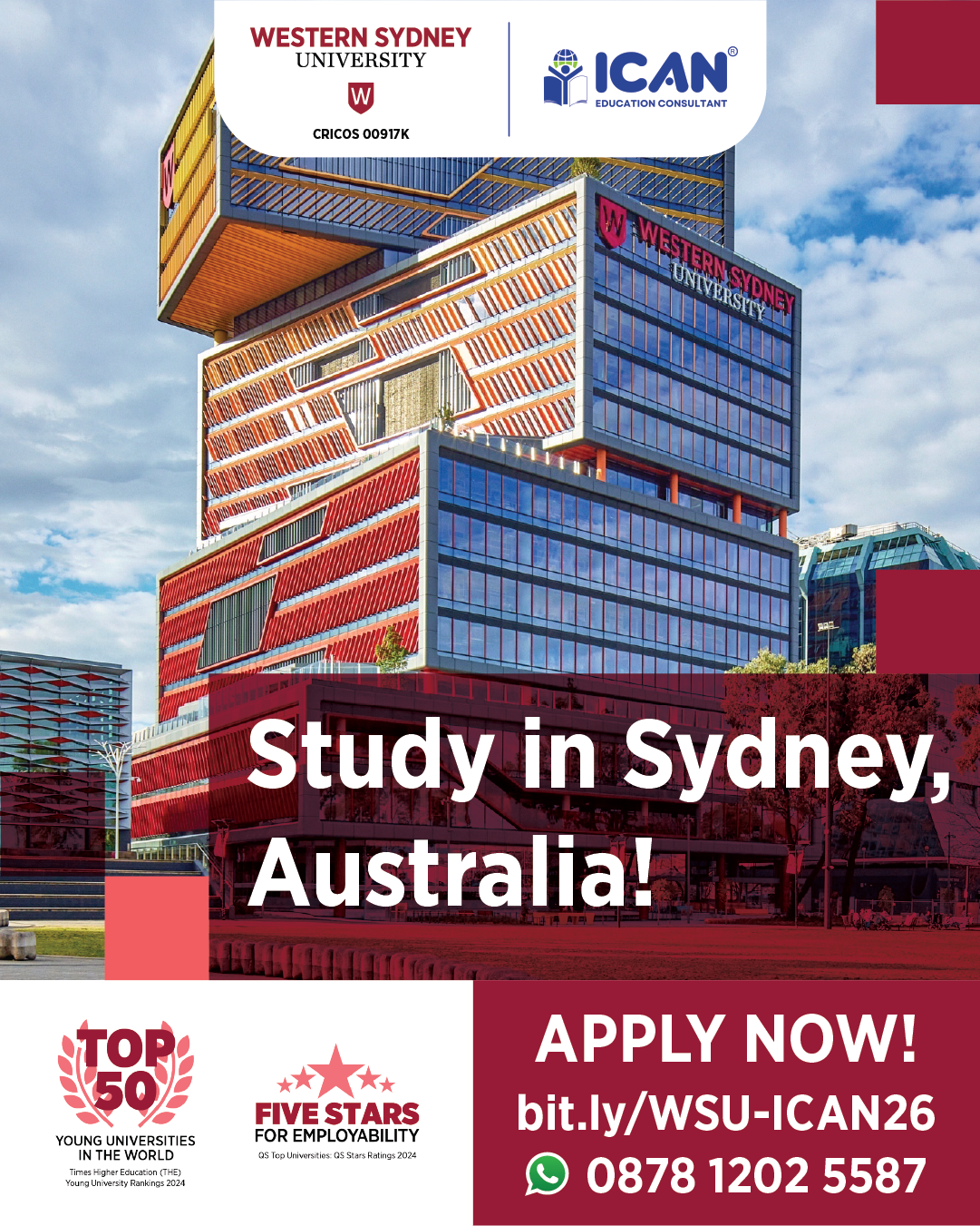 ICAN Education Consultant Facebook ad from Feb 22, 2026